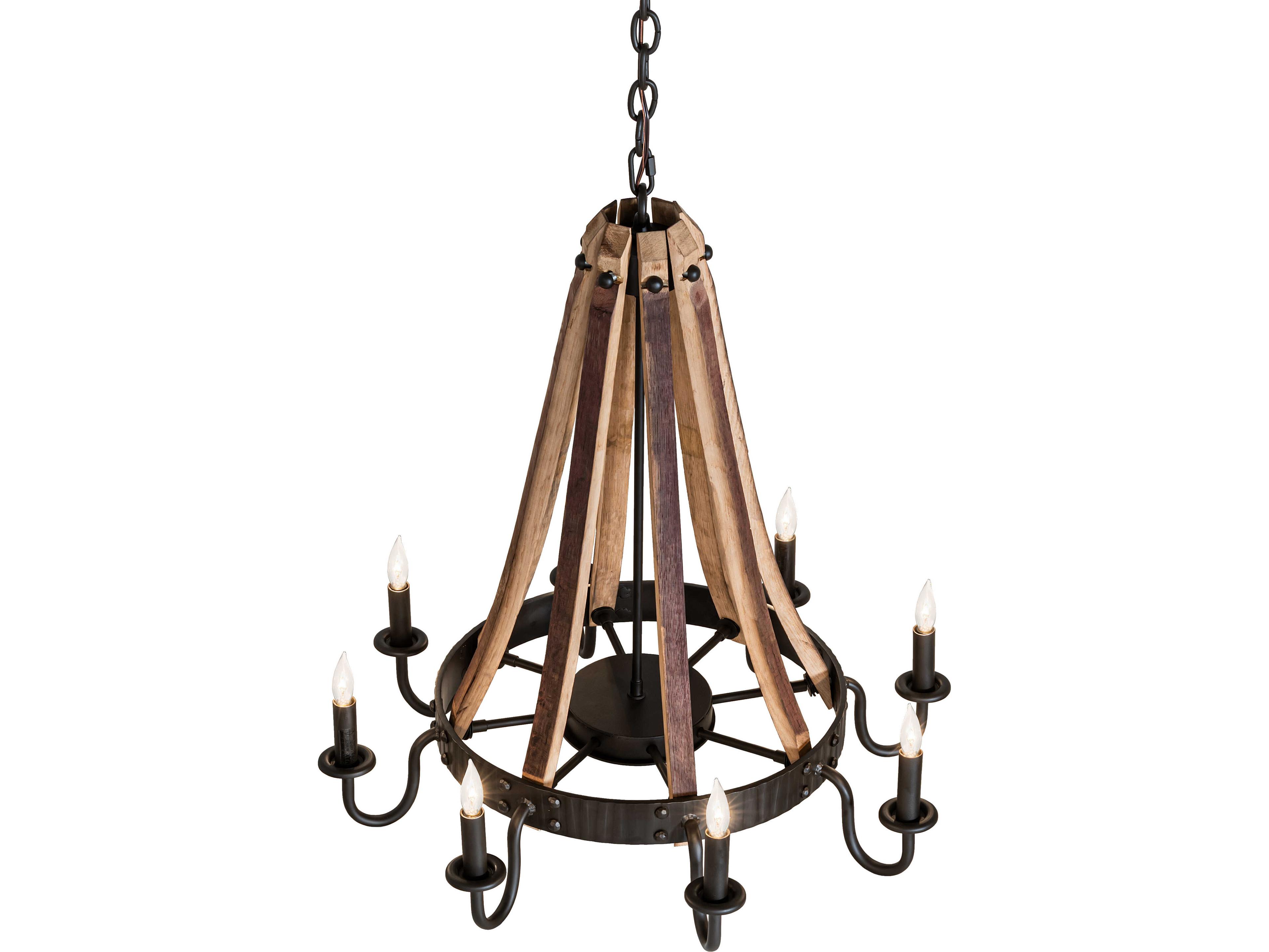 Meyda Barrel Stave 8-Light Oil Rubbed Bronze Traditional Candelabra Chandelier
