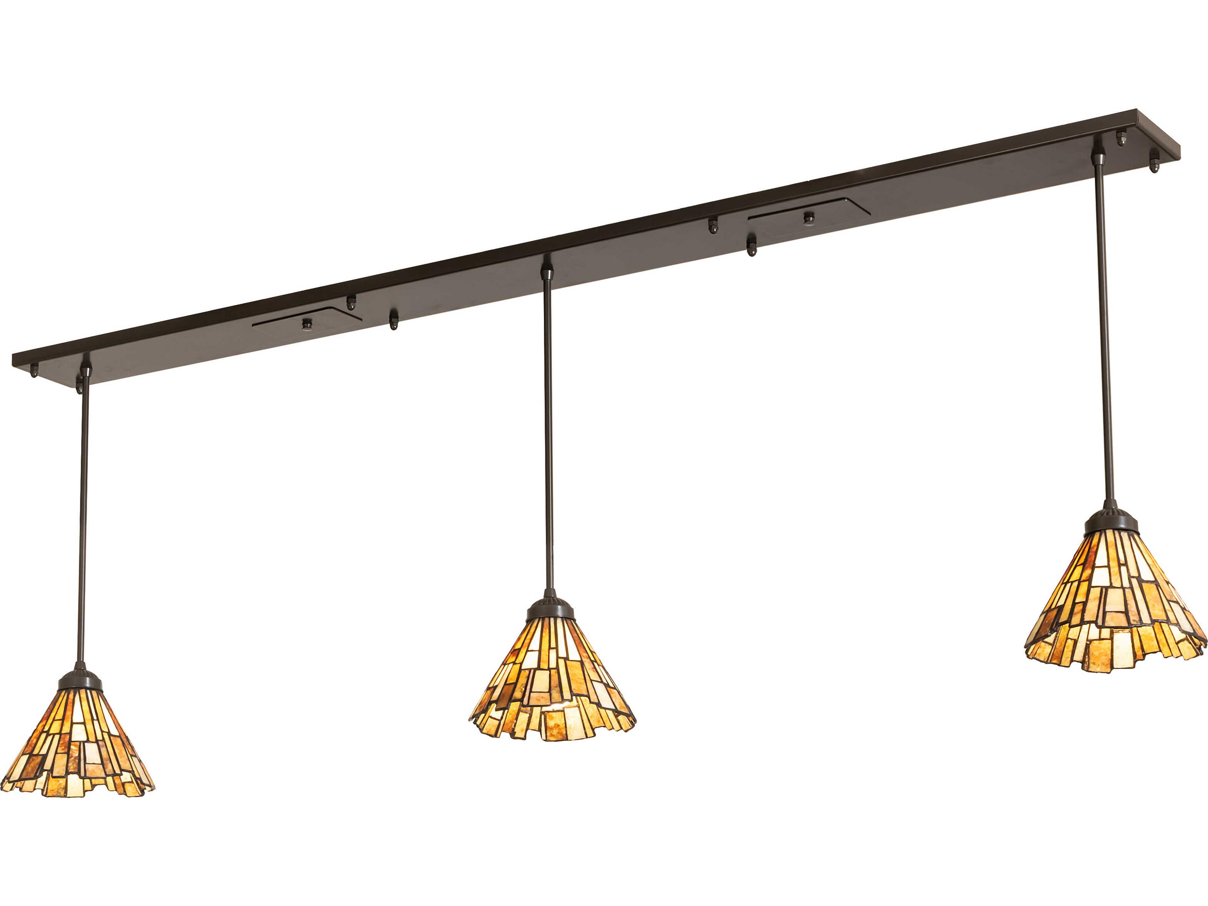 Delta 3-Light Bronze Traditional Linear Island Pendant