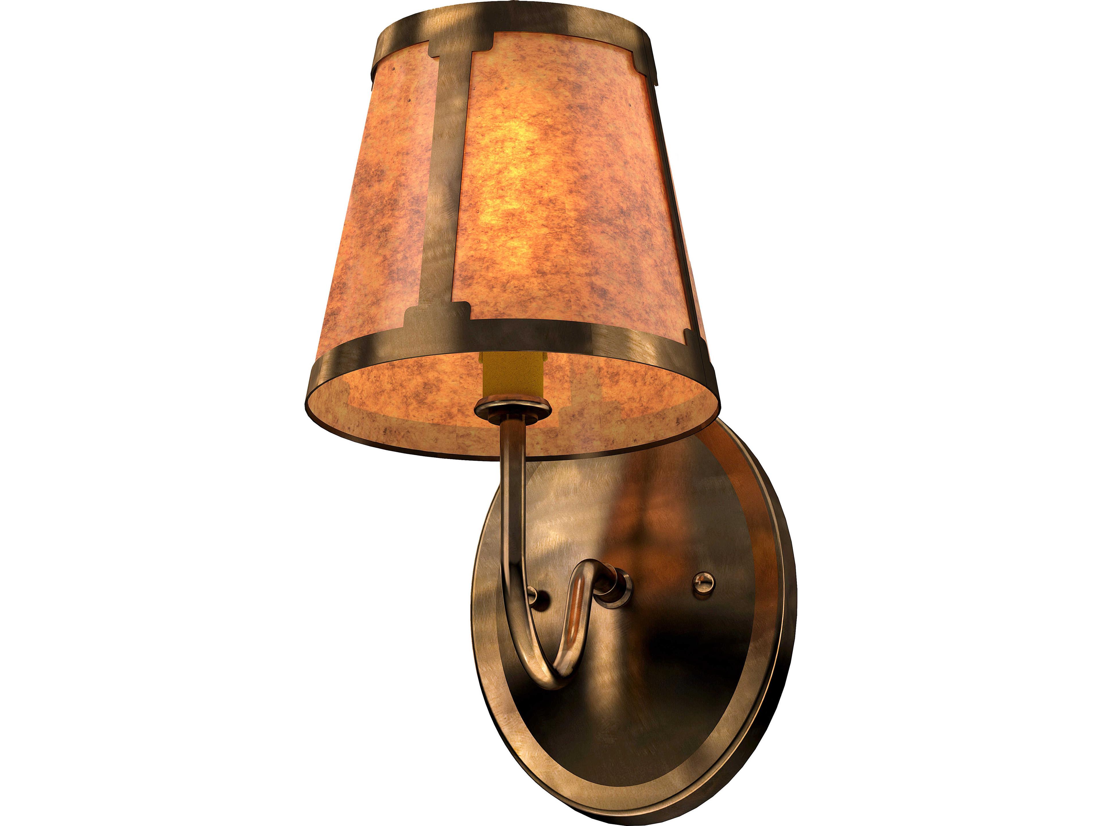 Talmont 1-Light Amber Mica Copper Traditional Wall Sconce