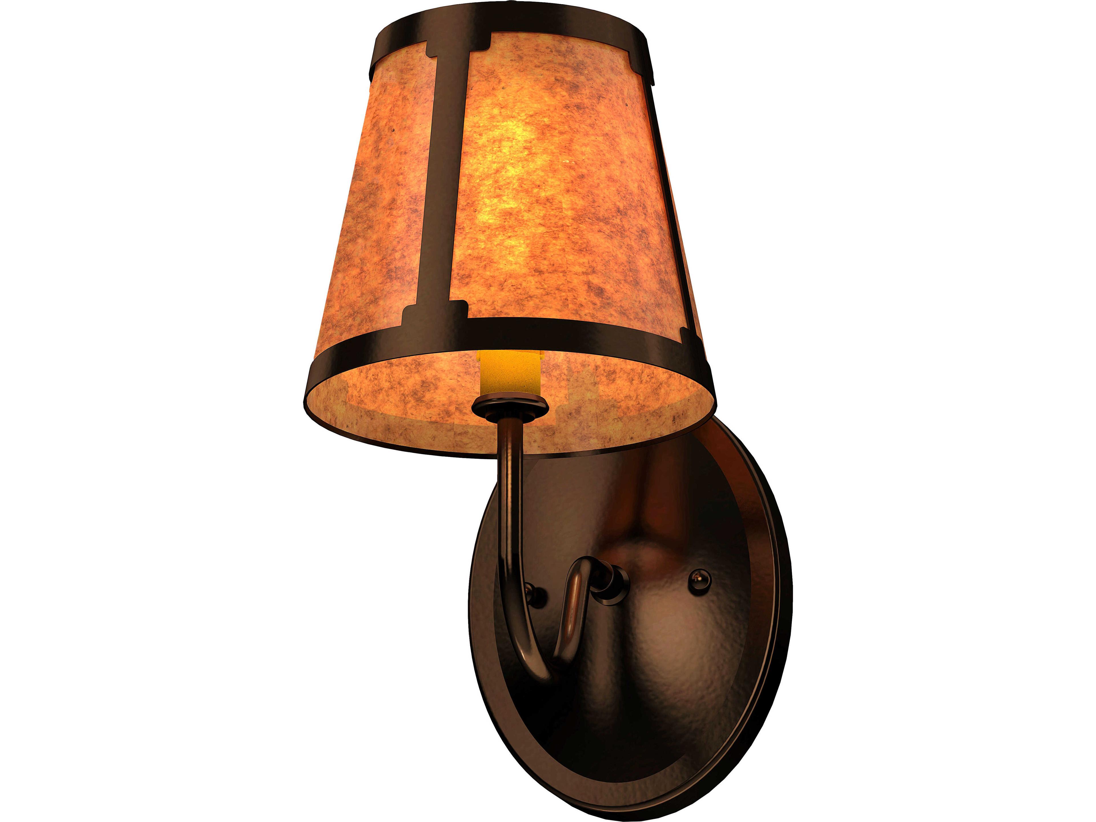 Talmont 1-Light Amber Mica Bronze Traditional Wall Sconce