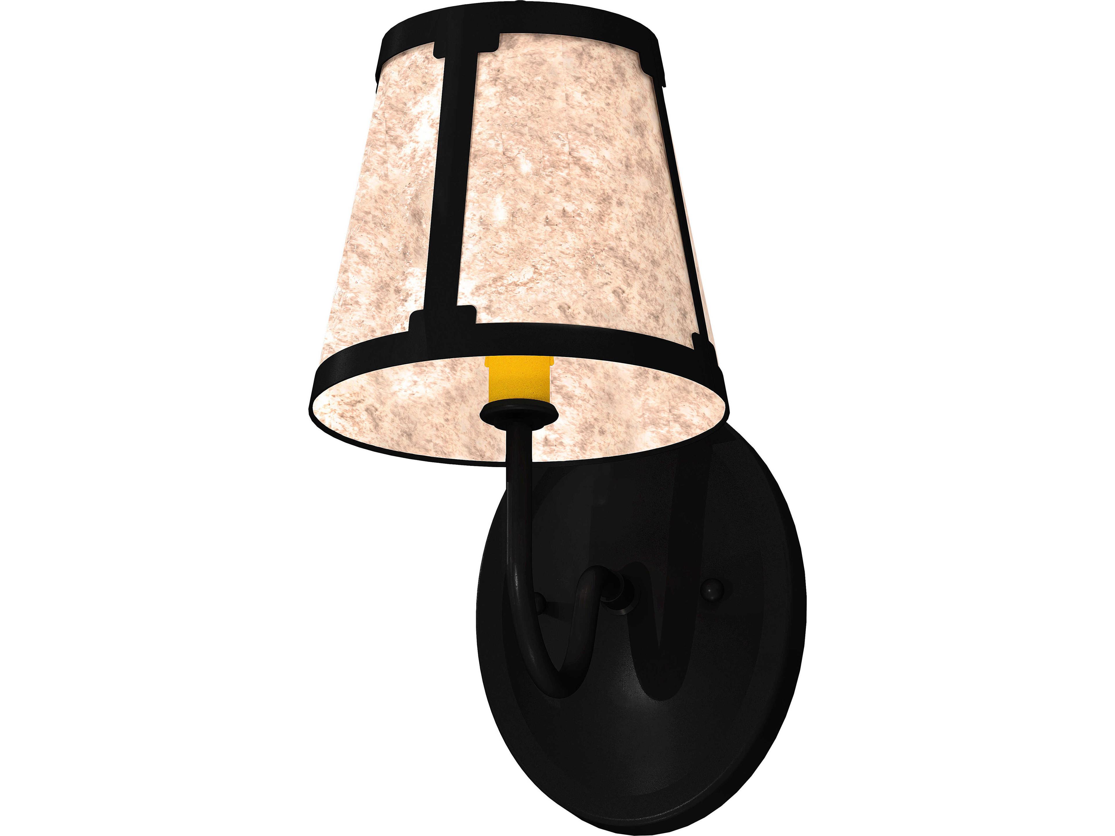 Talmont 1-Light Silver Mica Black Traditional Wall Sconce