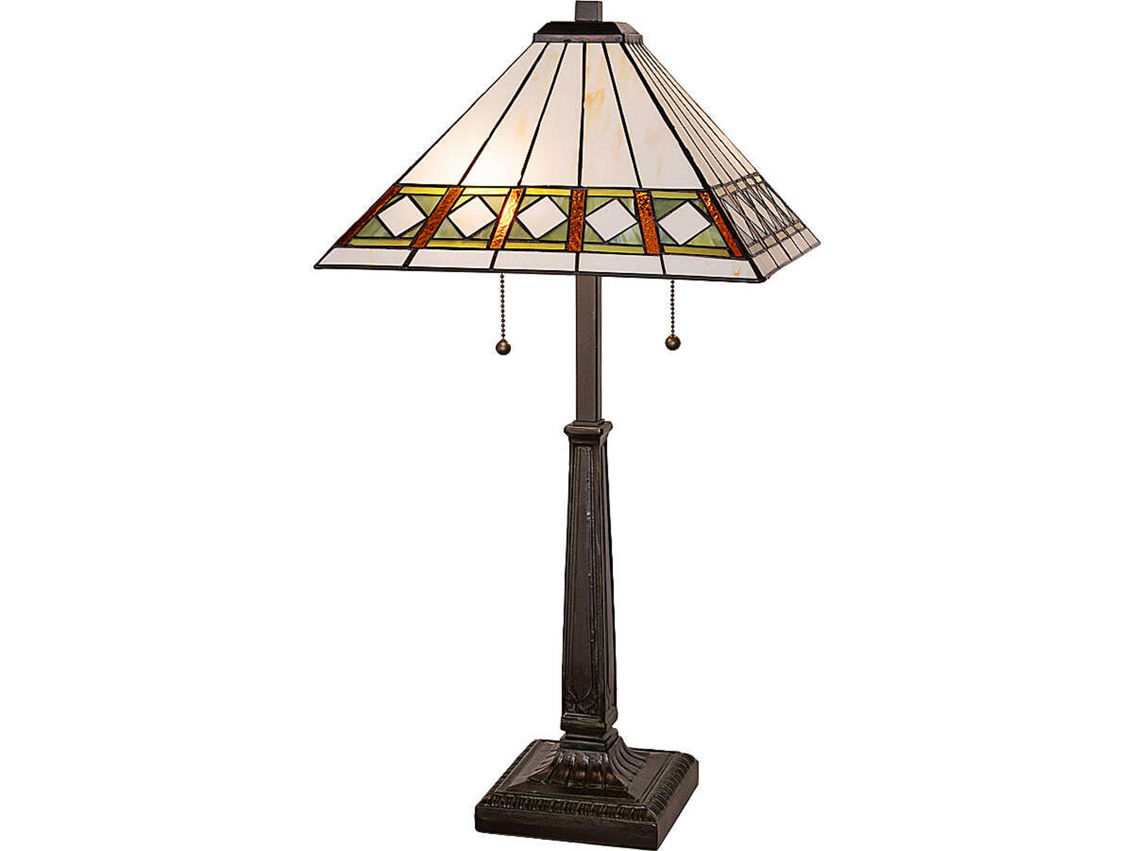 Diamond Band Mission Bronze Traditional Buffet Lamp