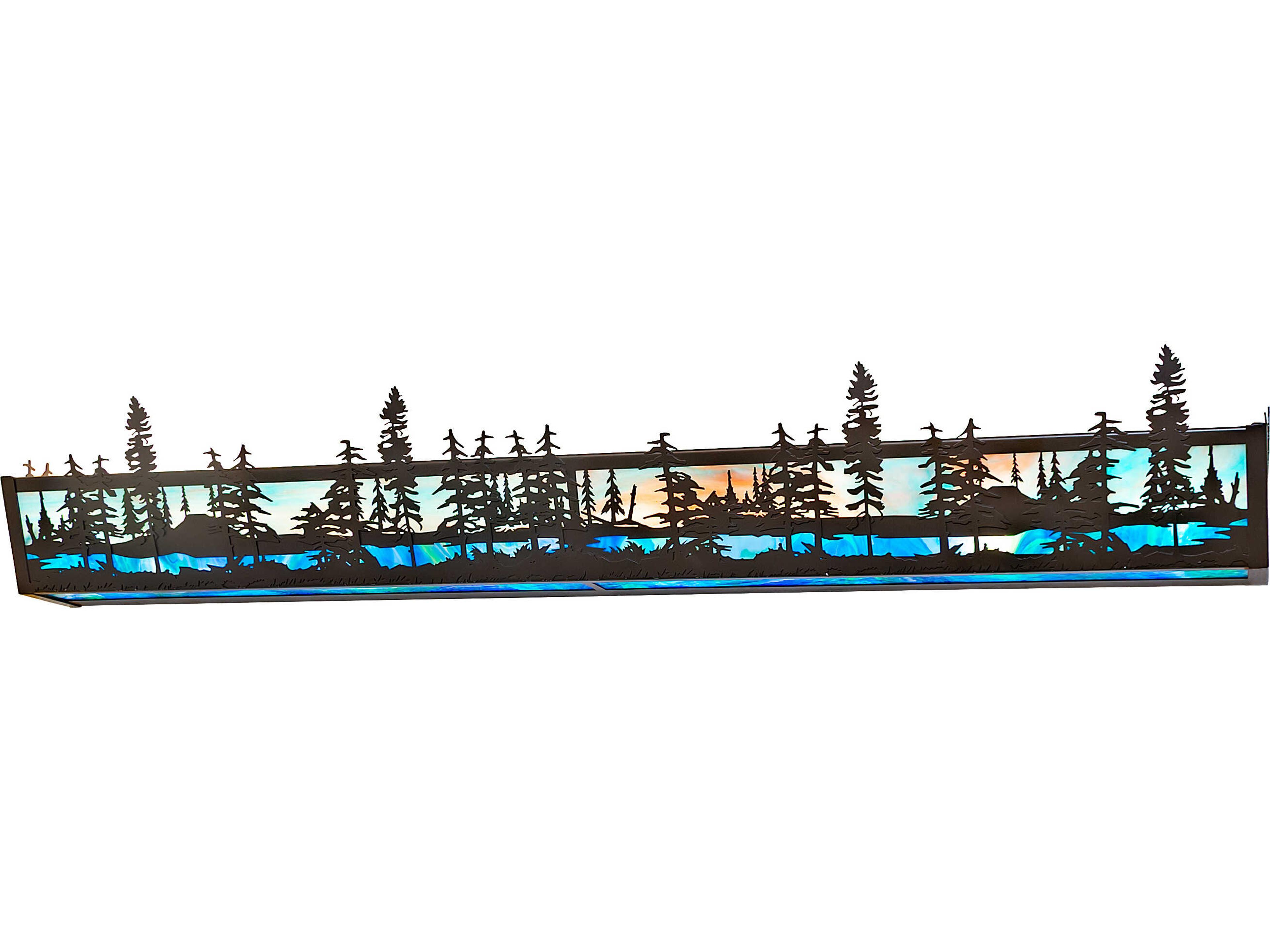 Tall Pines 8-Light Bronze Traditional Vanity Light