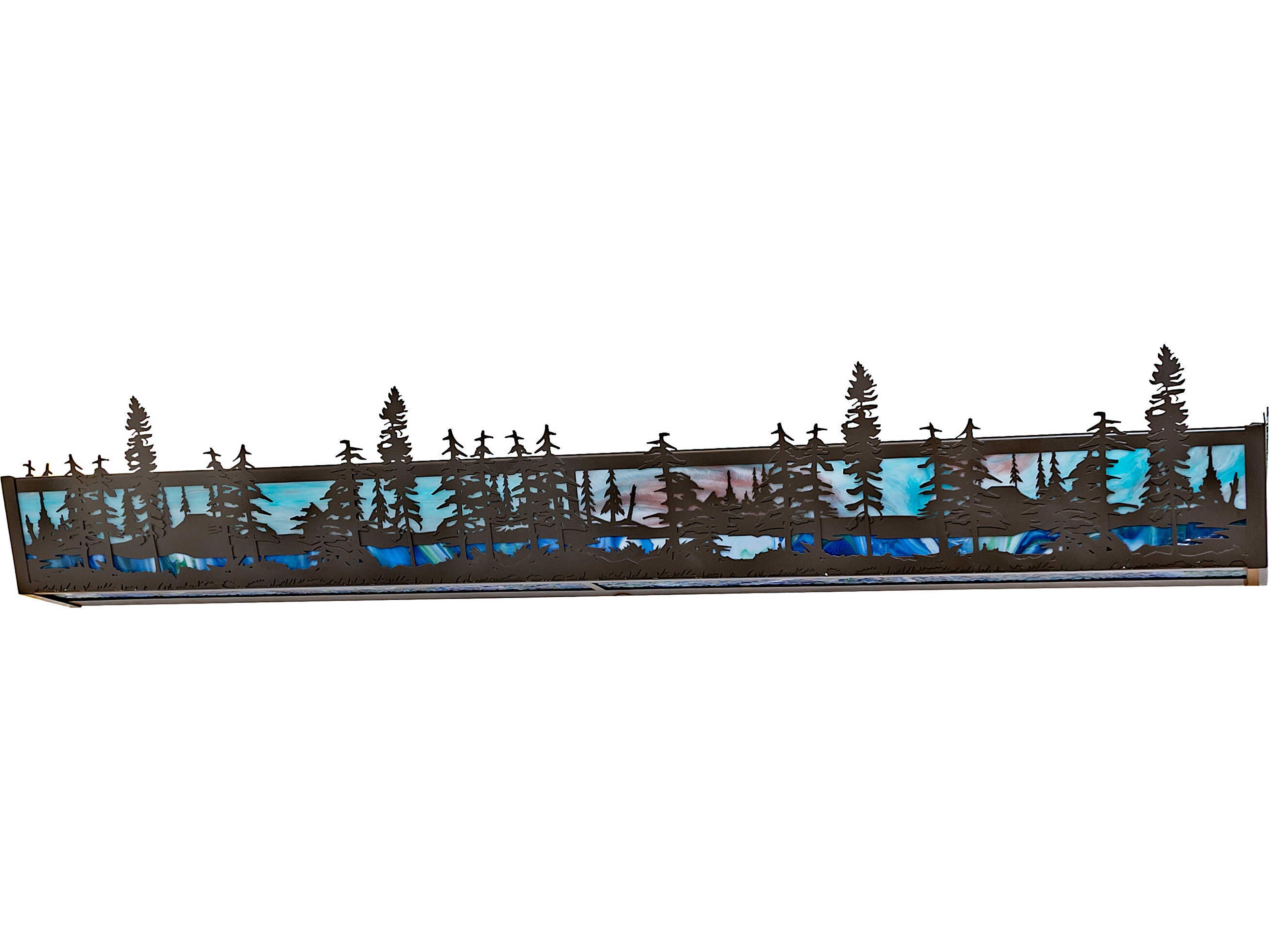 Meyda Tall Pines 8-Light Bronze Traditional Vanity Light