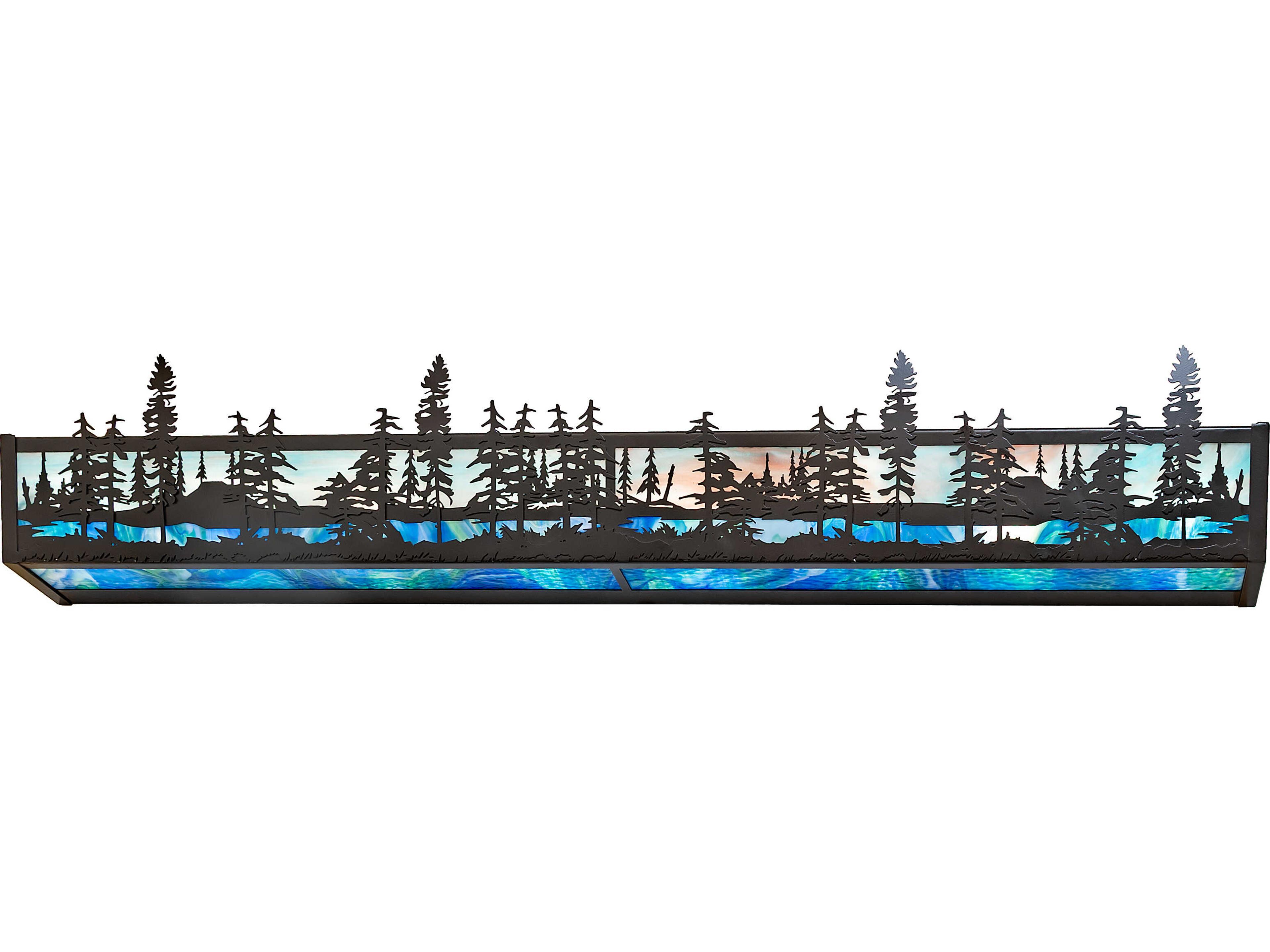 Meyda Tall Pines 8-Light Bronze Traditional Vanity Light