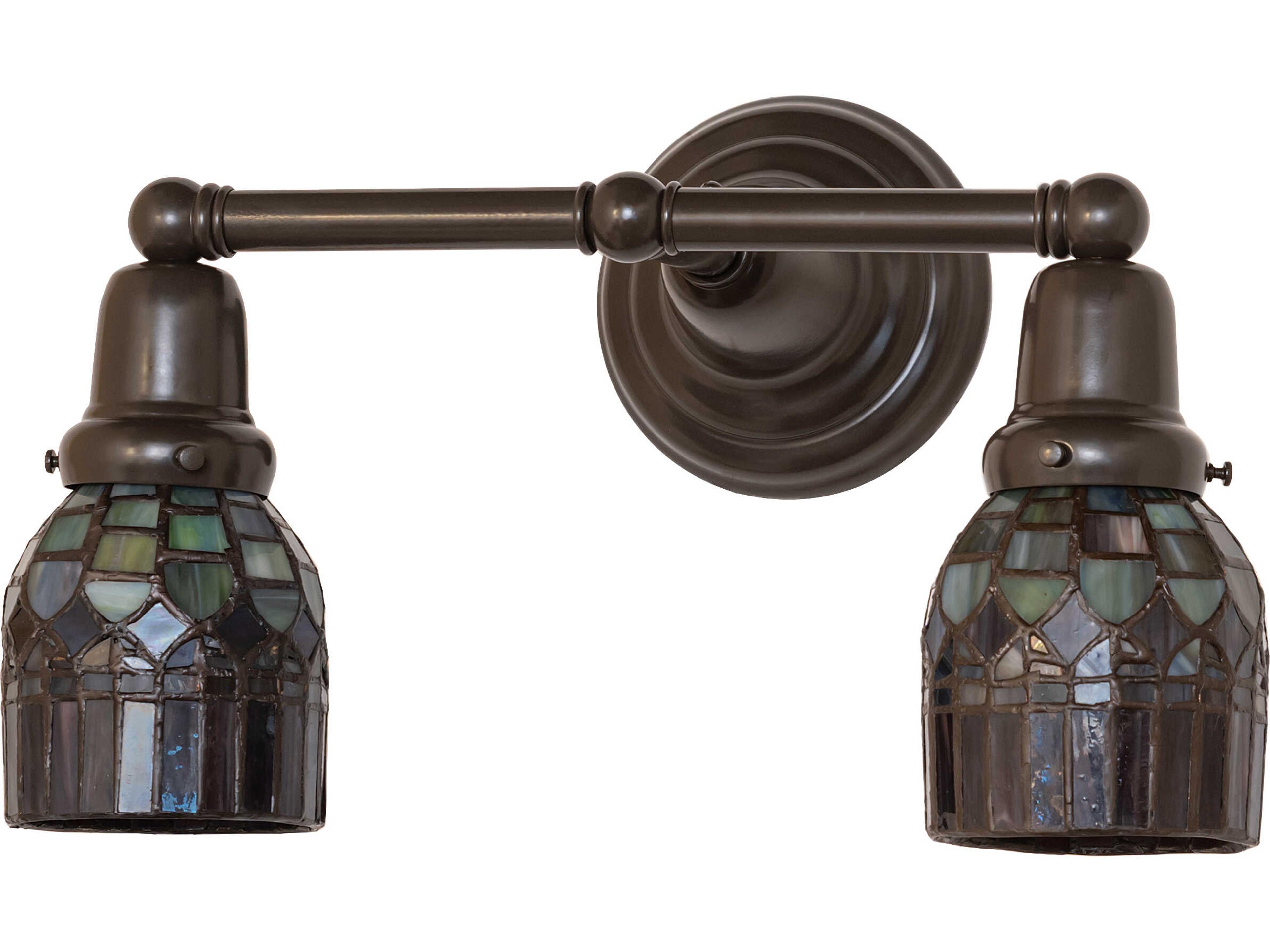 Meyda Tiffany Candice 2-Light Red Traditional Vanity Light