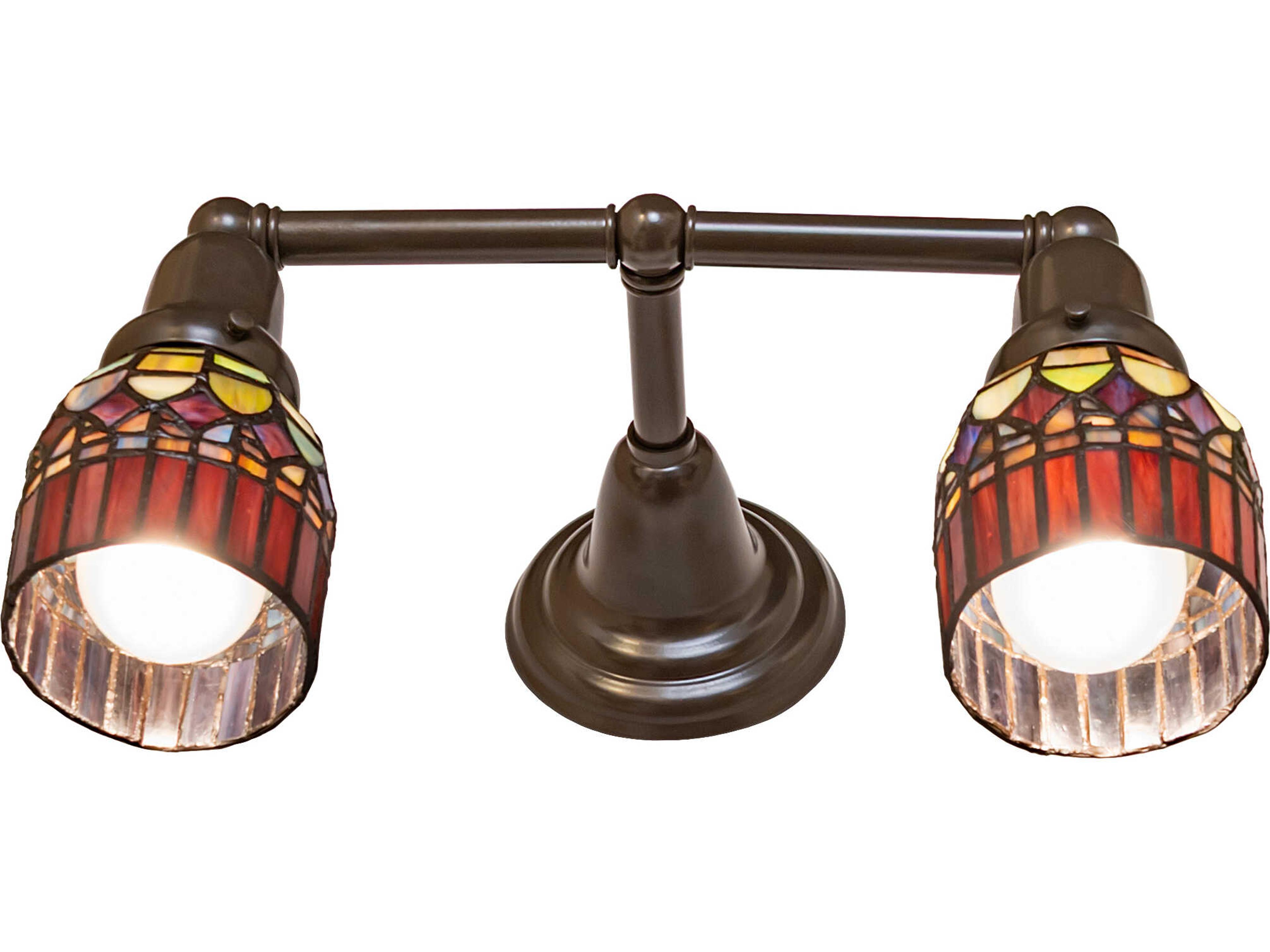 Meyda Tiffany Candice 2-Light Red Traditional Vanity Light