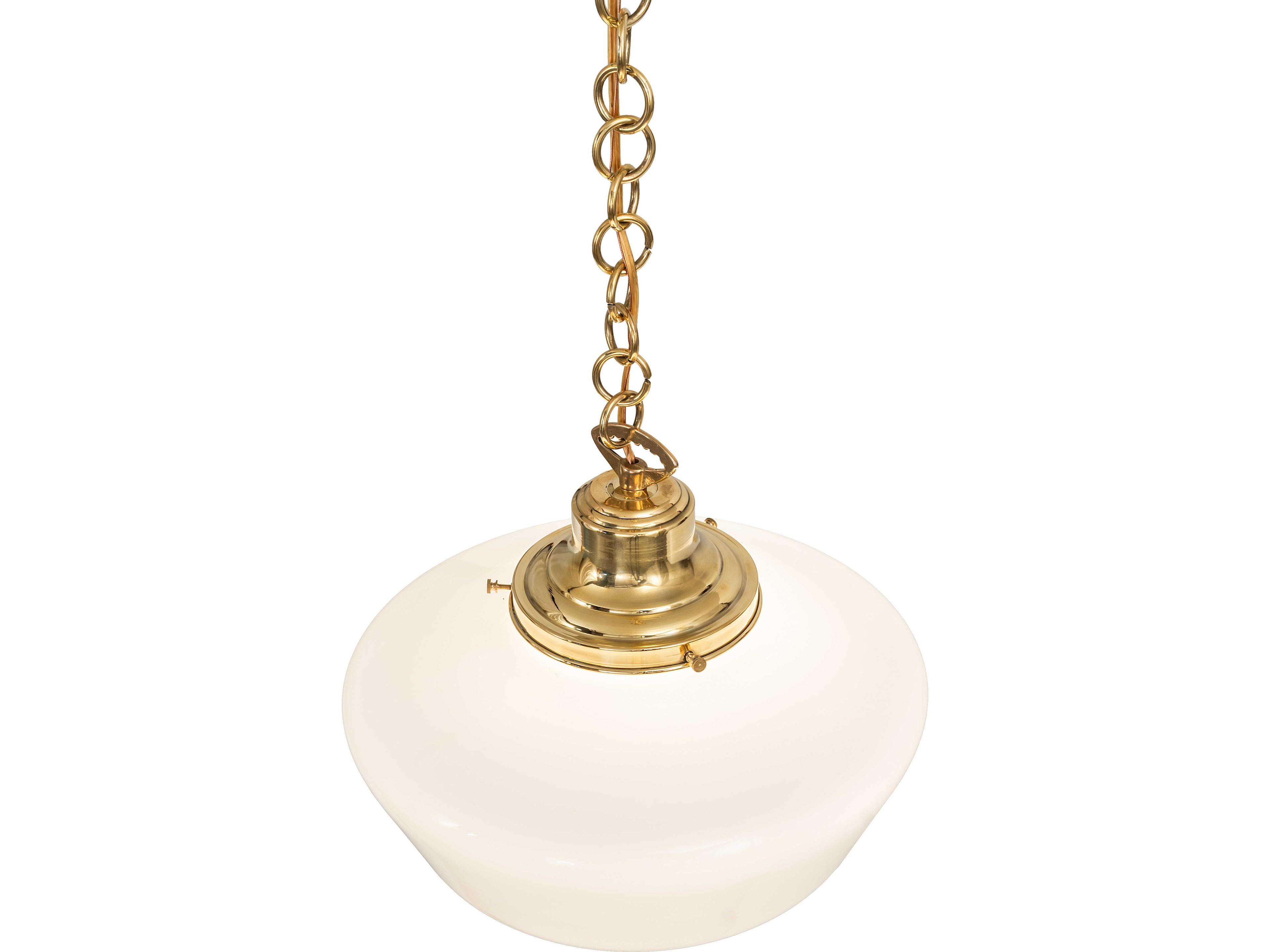 Meyda Revival 1-Light Brass Pendant
