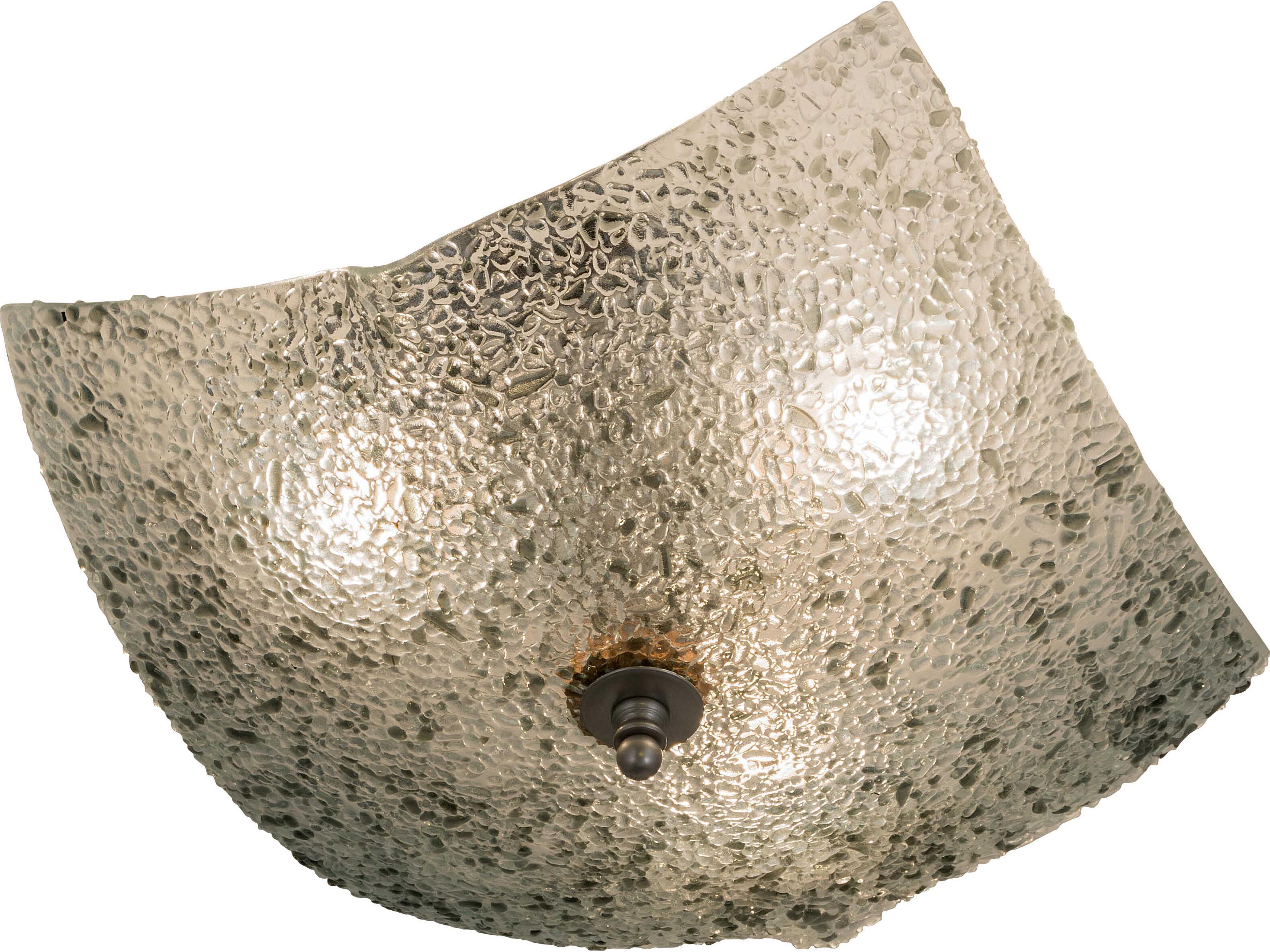 Meyda Metro Fusion 3-Light Silver Flush Mount