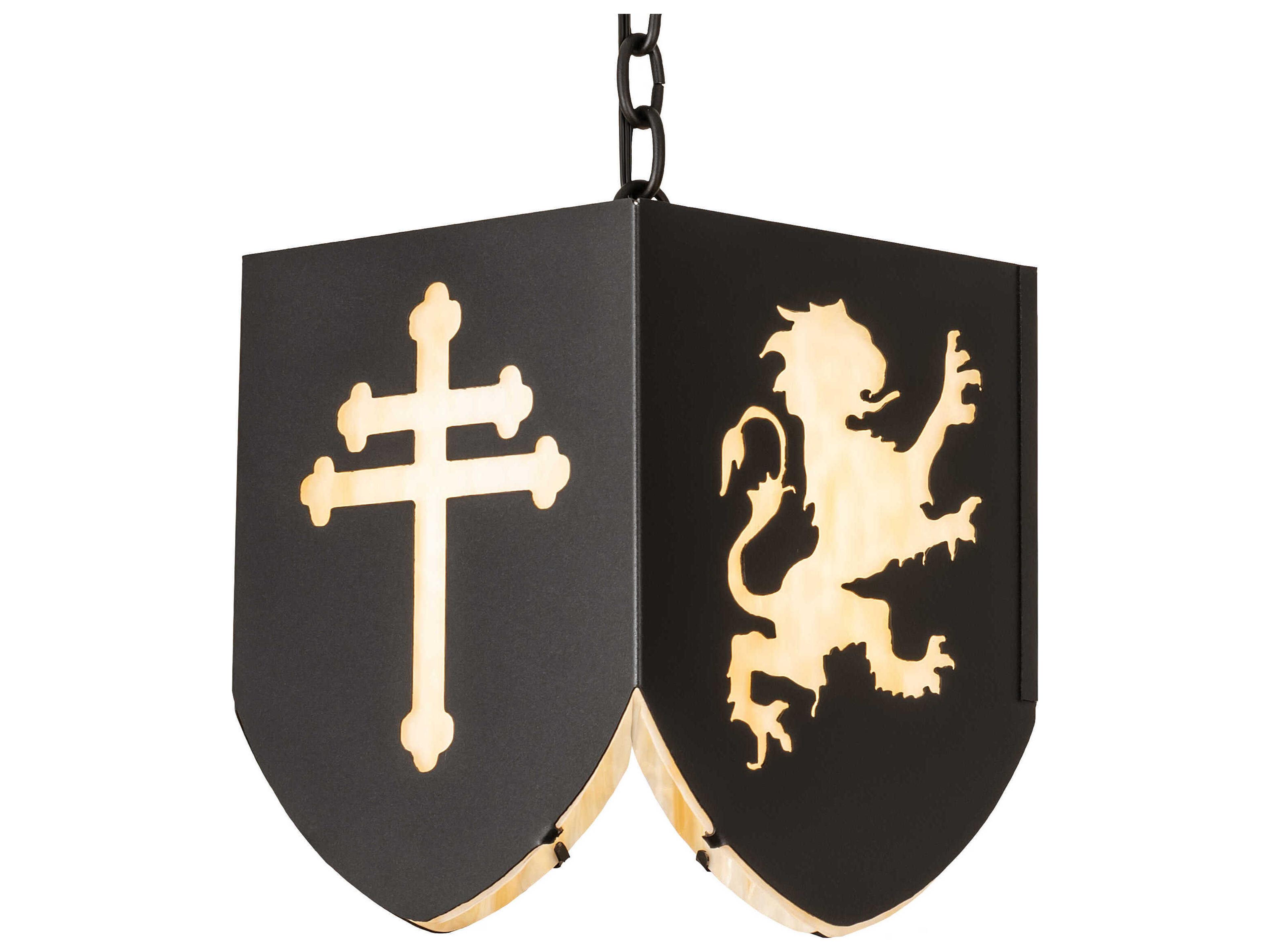 Meyda 1-Light Black Glass Mini Pendant