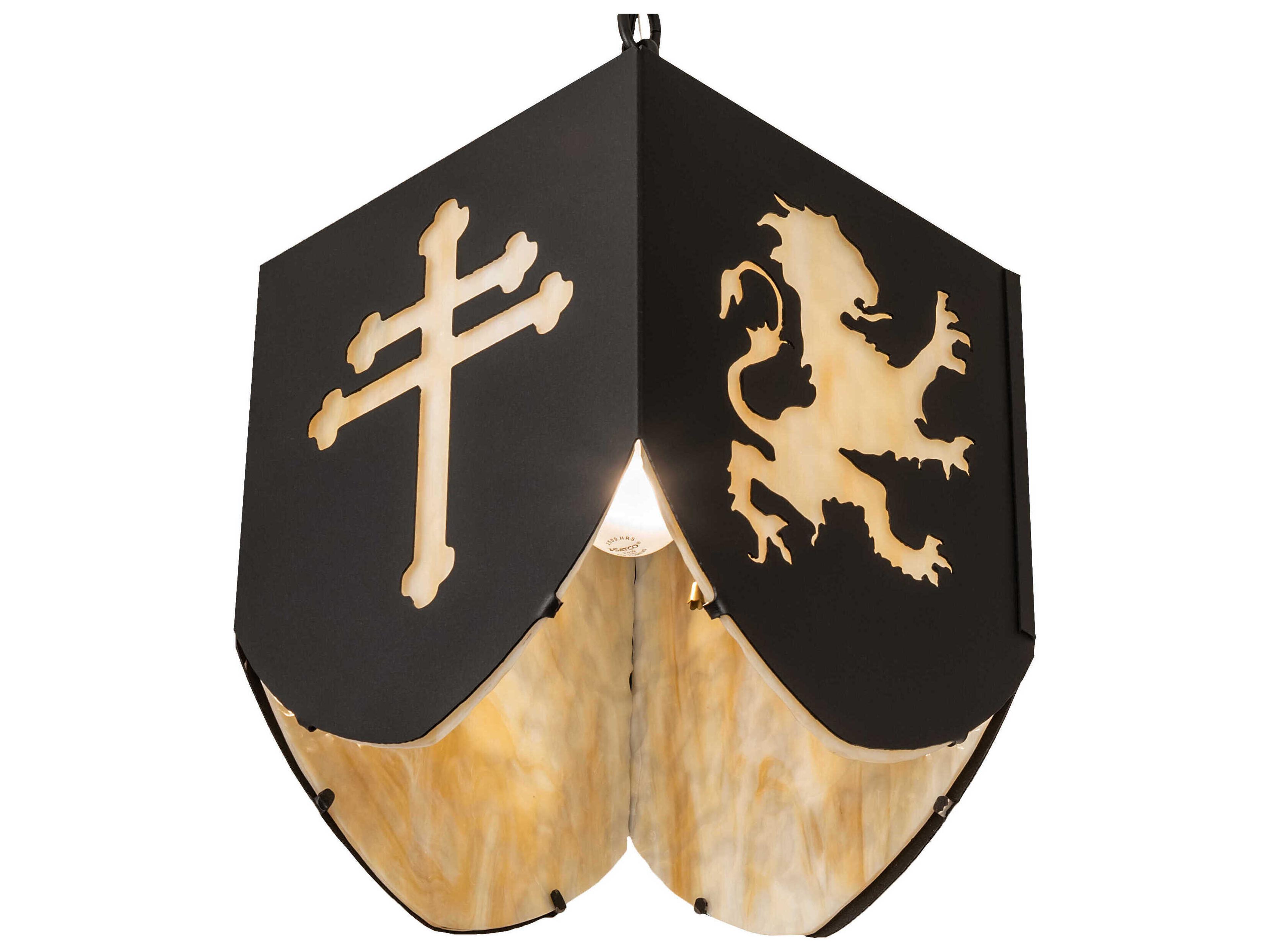 Meyda 1-Light Black Glass Mini Pendant