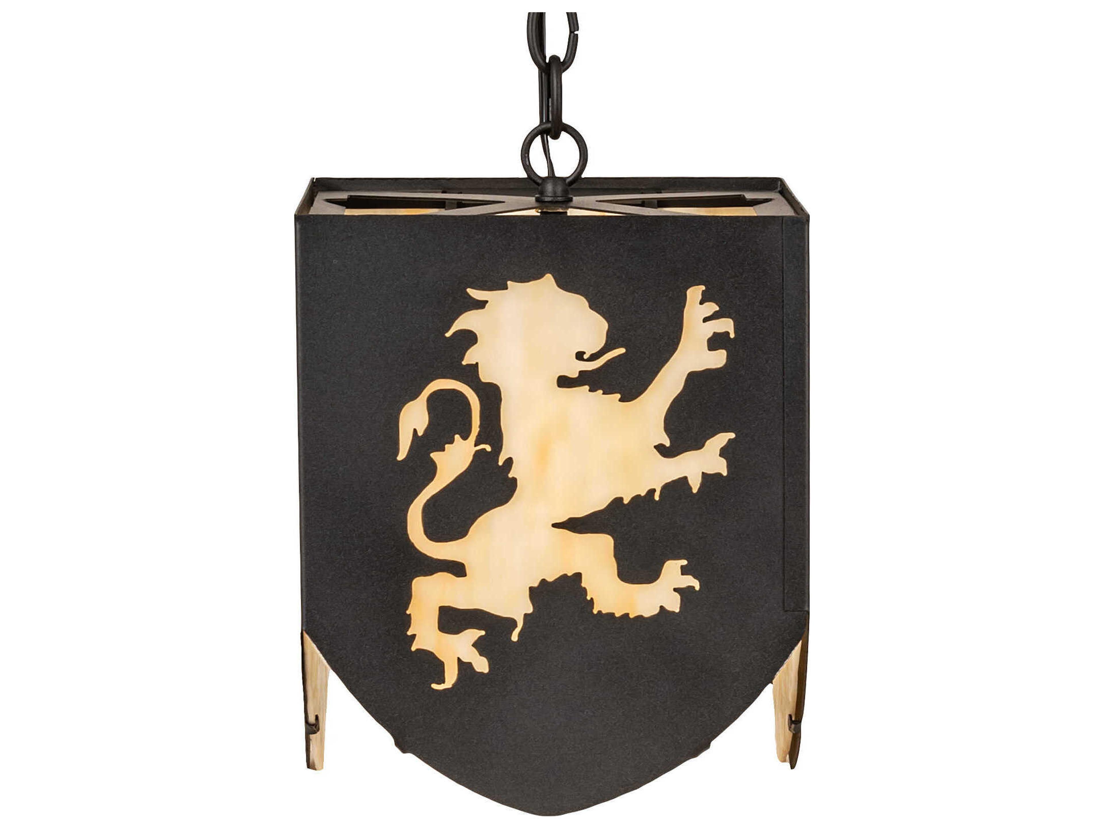 Meyda 1-Light Black Glass Mini Pendant