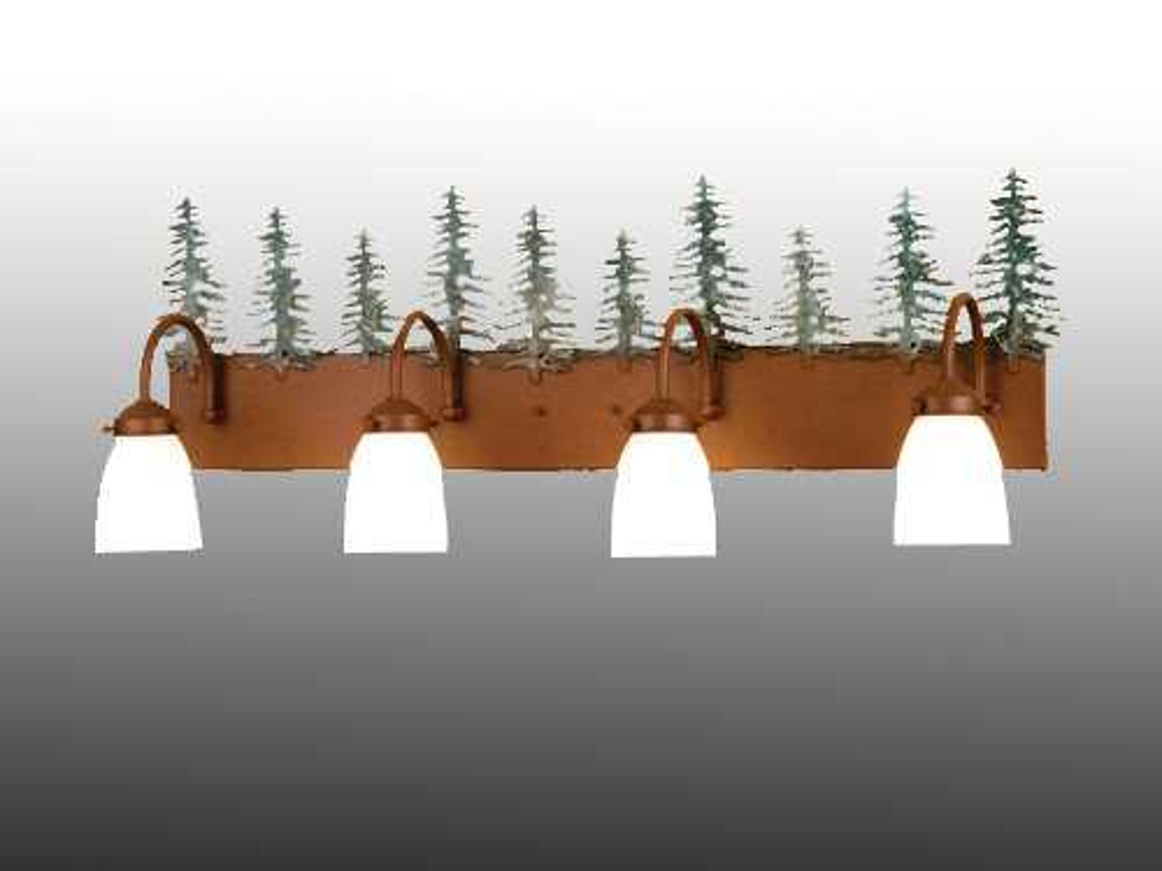 Tall Pines 4-Light Copper Traditional Vanity Light
