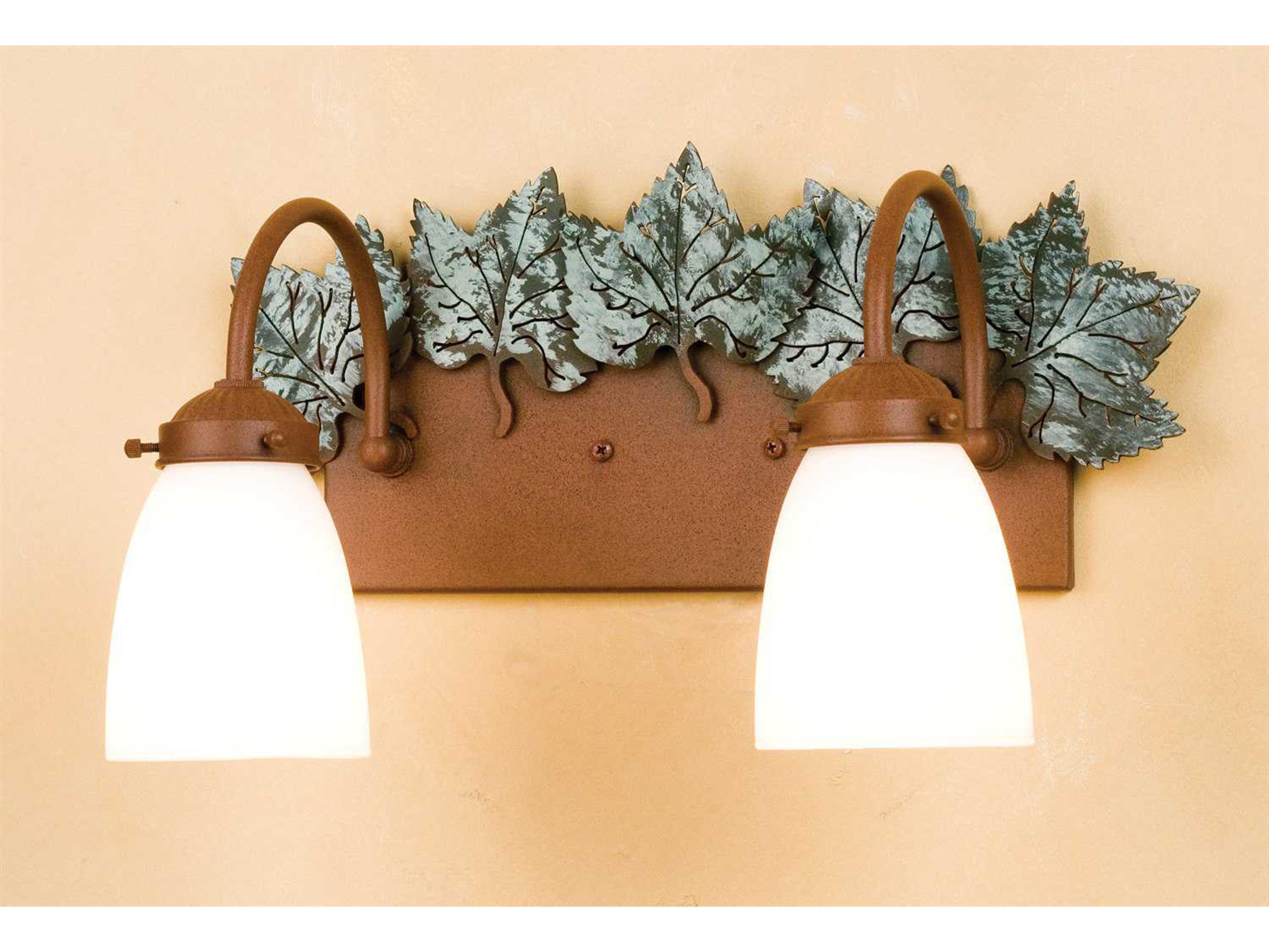 Maple Leaf 2-Light Copper Vanity Light