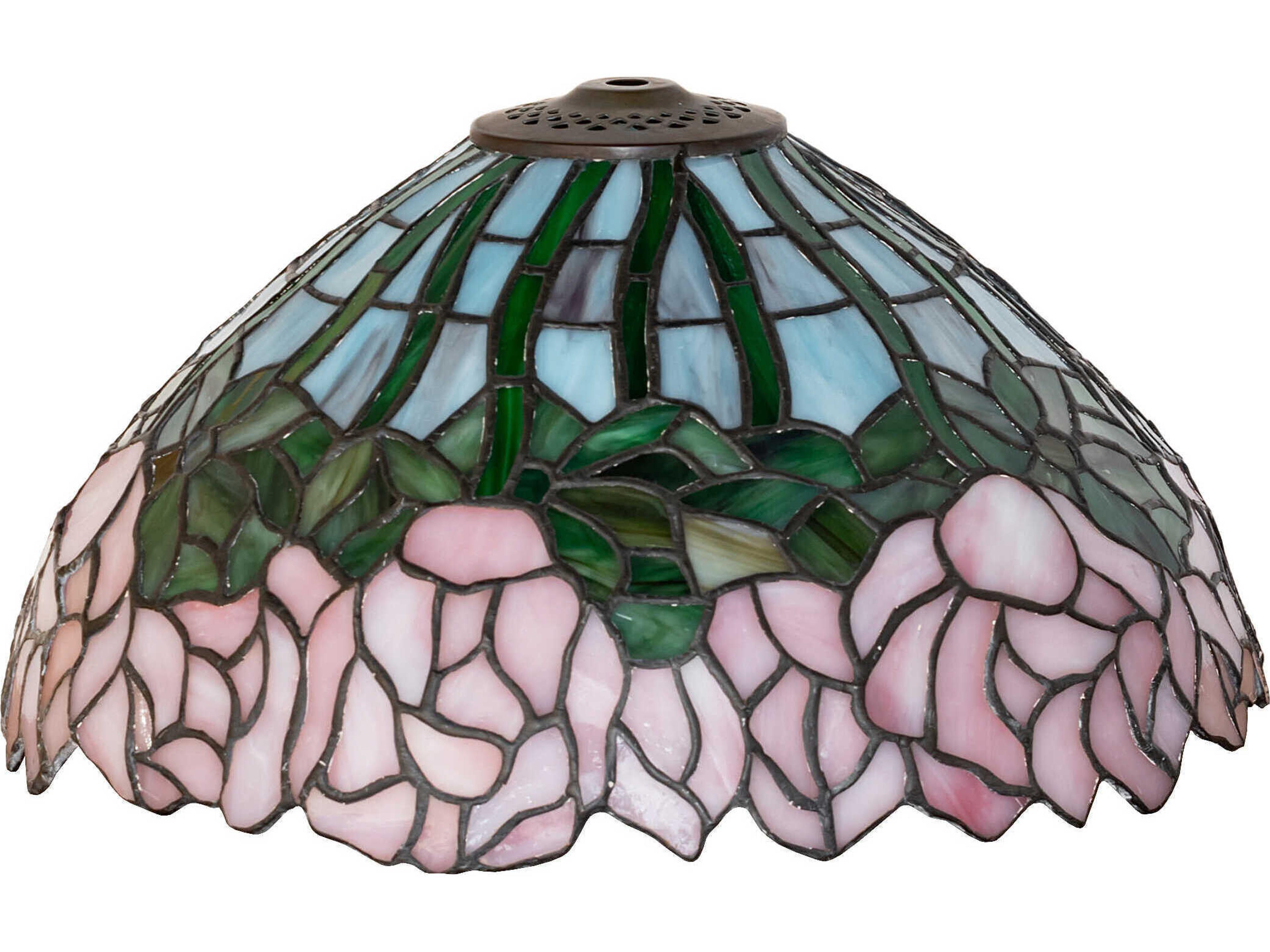 Meyda Tiffany Cabbage Rose Stained Glass Shade