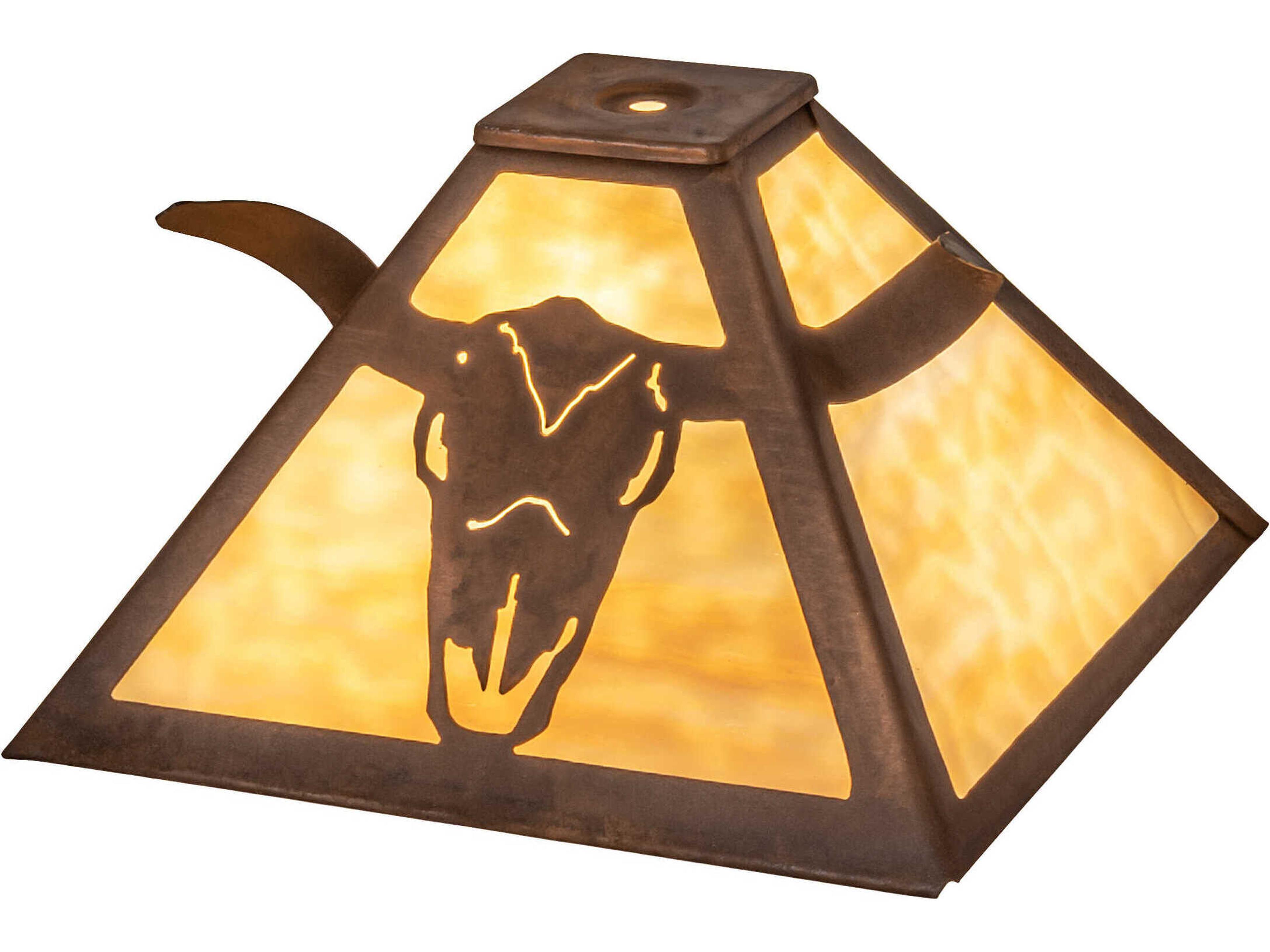 16" Steer Skull Shade