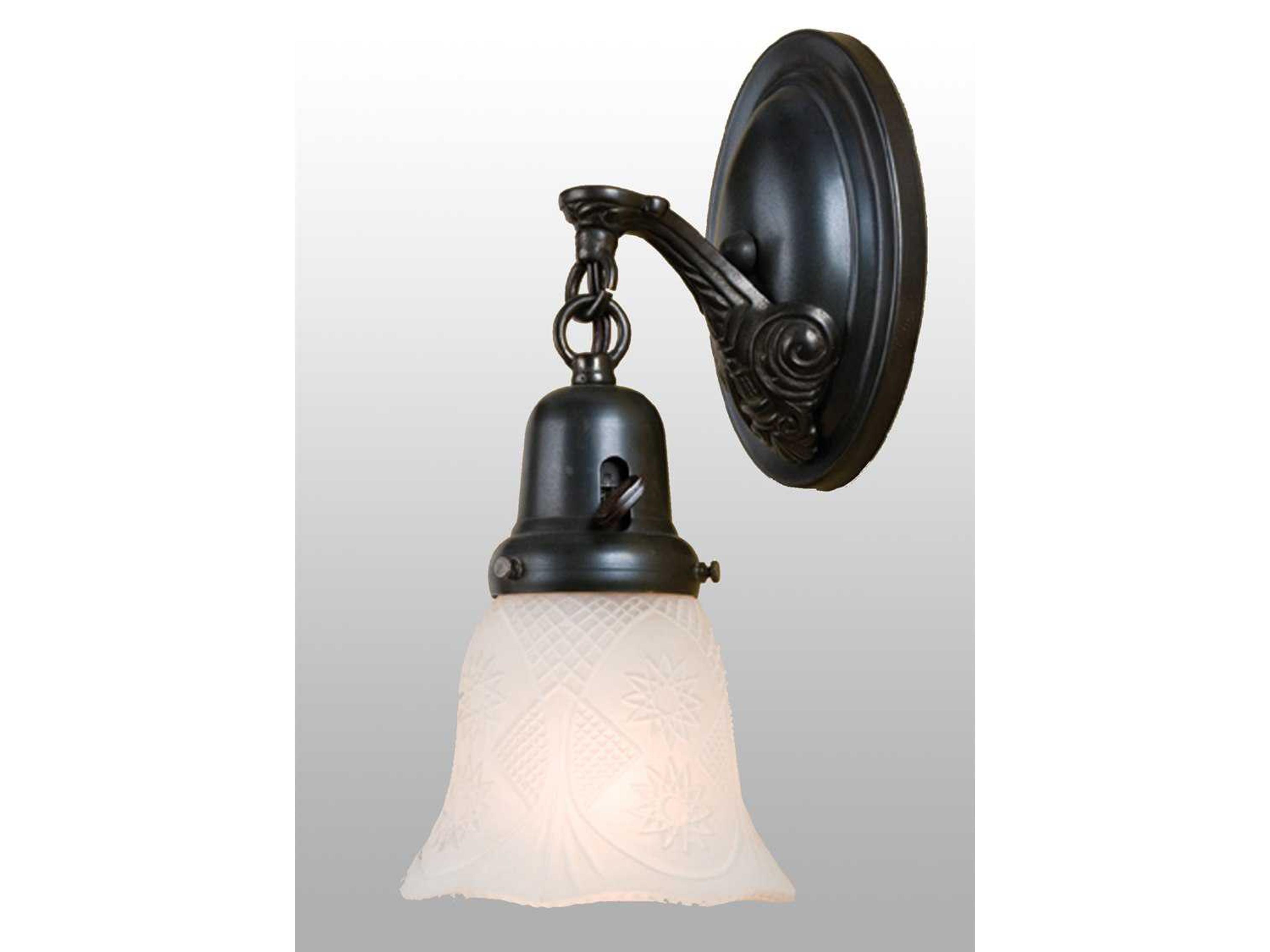 Mansfield 1-Light Brown Traditional Wall Sconce