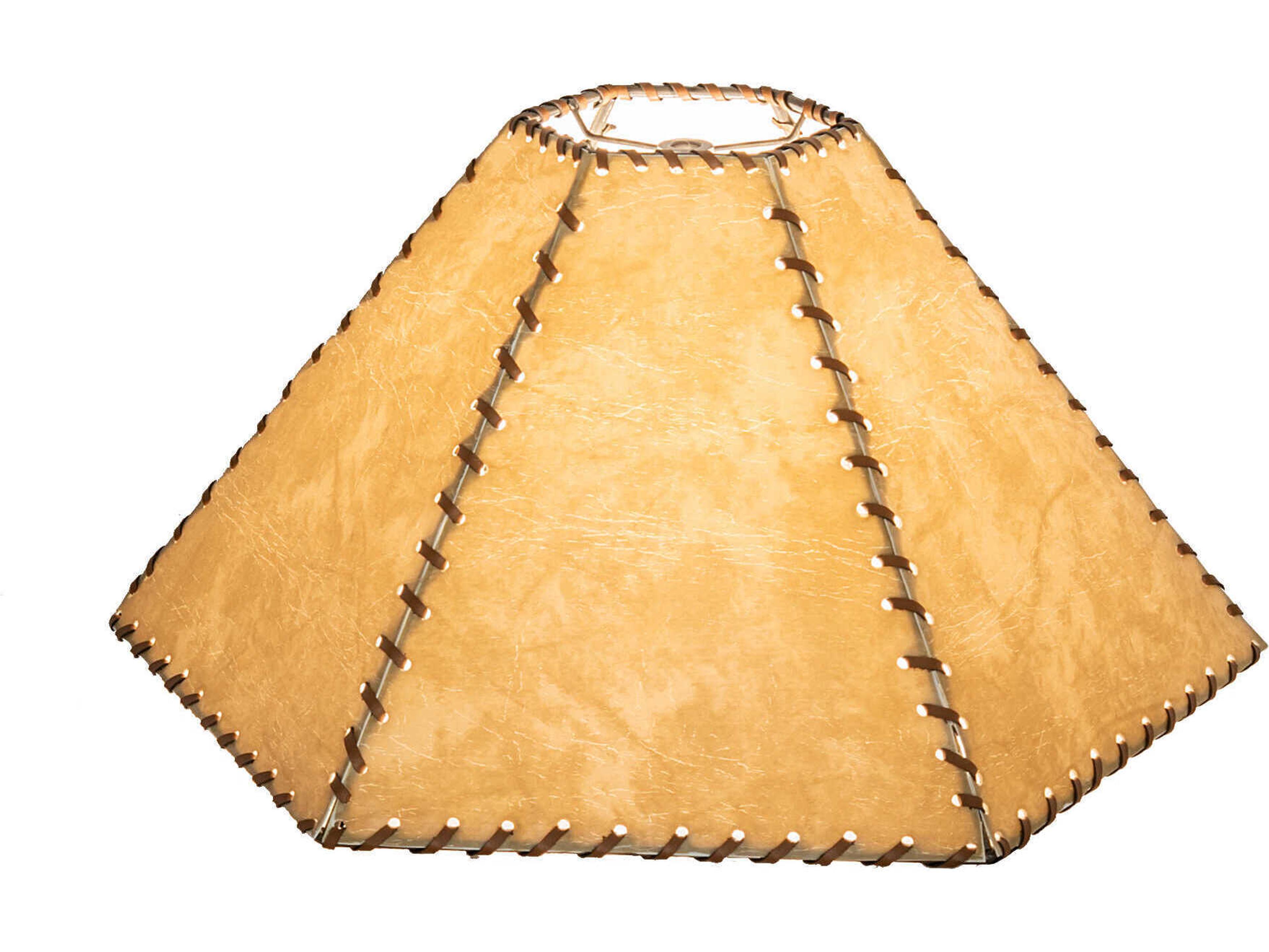 Meyda Beige 16" Fabric & Rawhide Shade