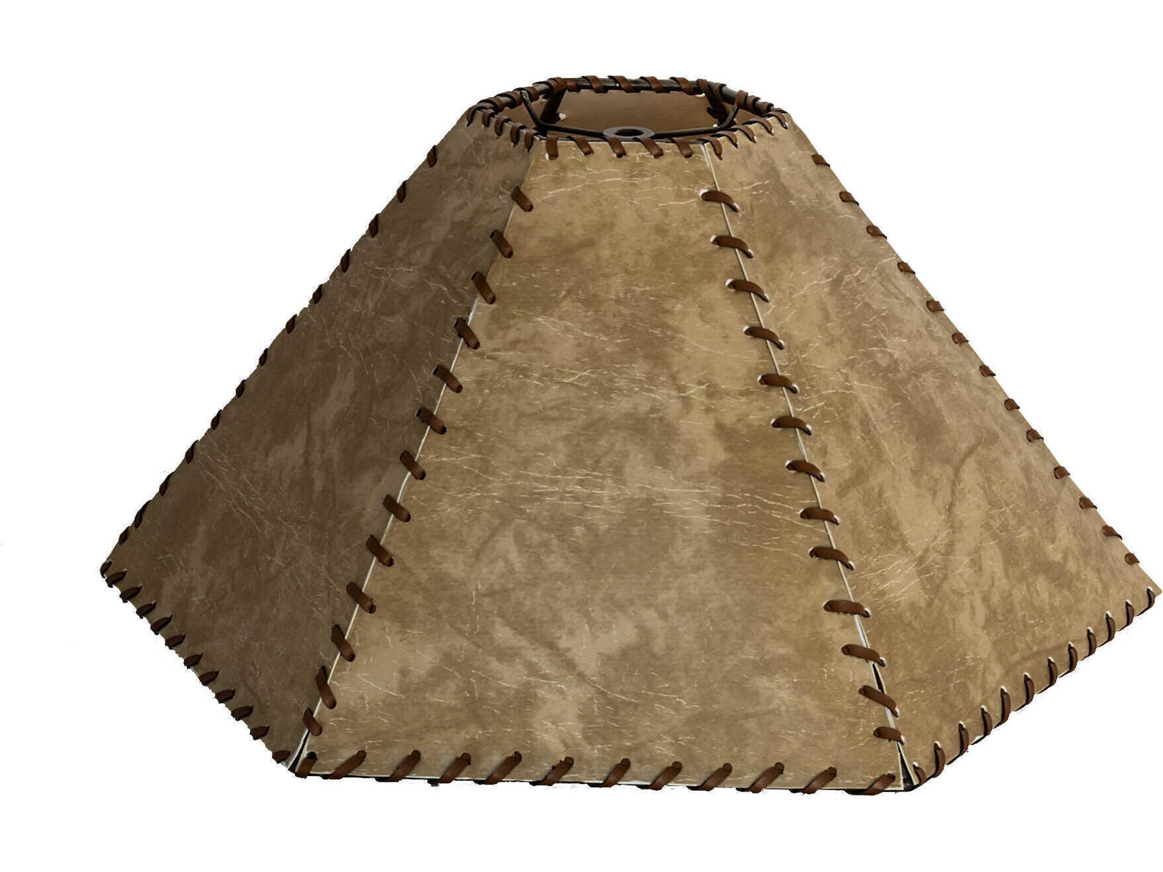 Meyda Beige 16" Fabric & Rawhide Shade
