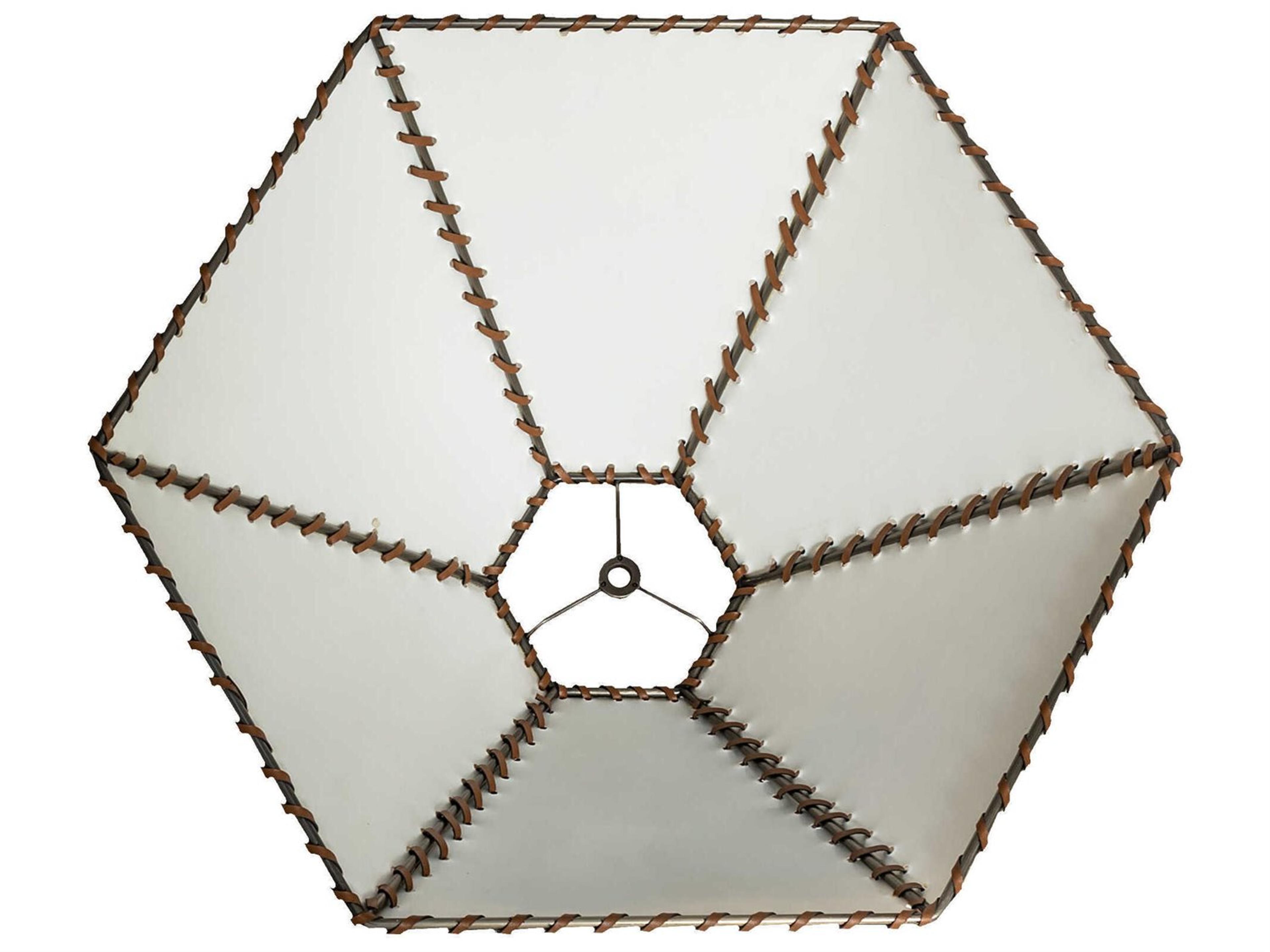 Meyda Beige 16" Fabric & Rawhide Shade