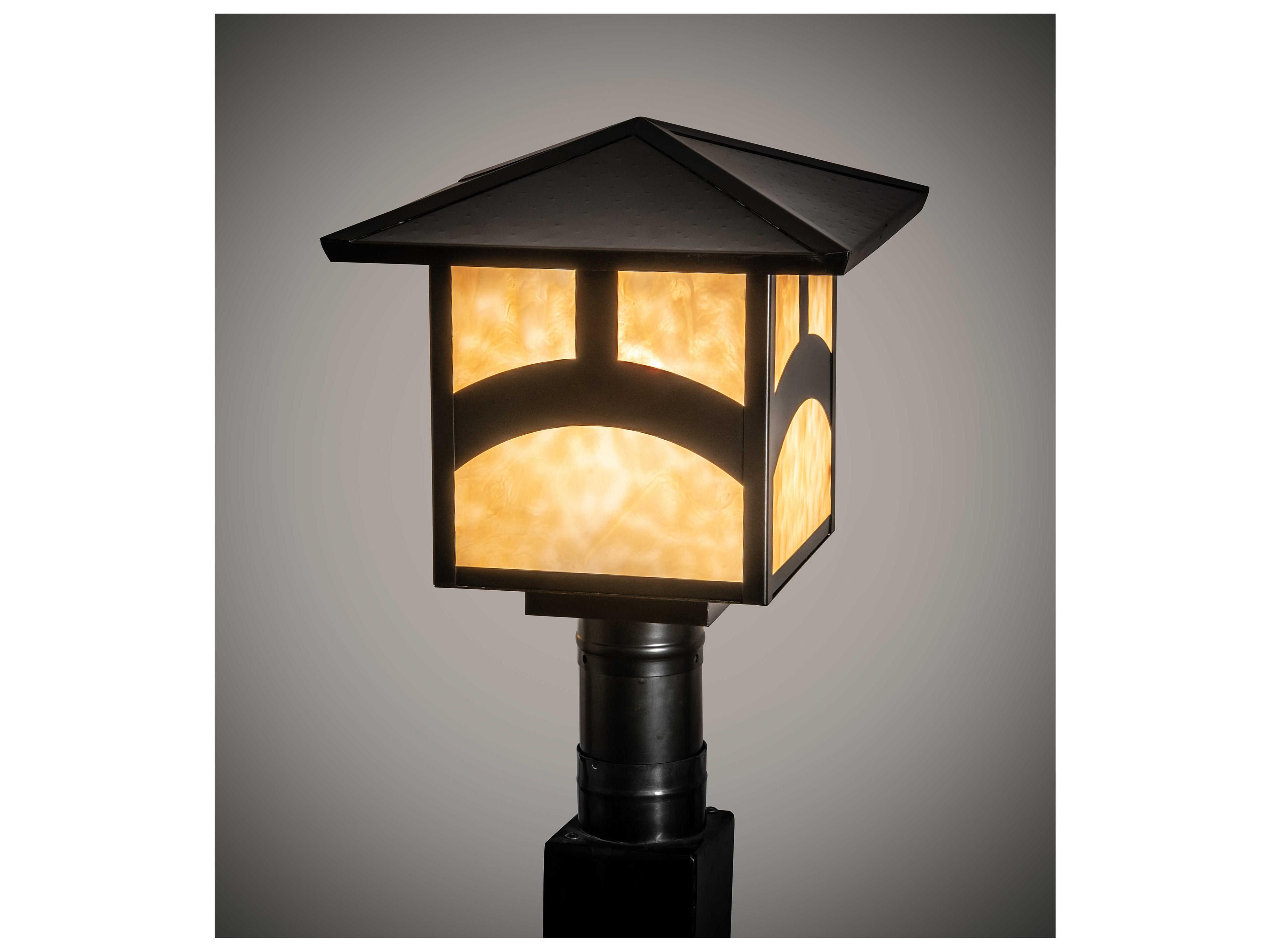 Meyda Seneca 1 - Light Glass Outdoor Post Light