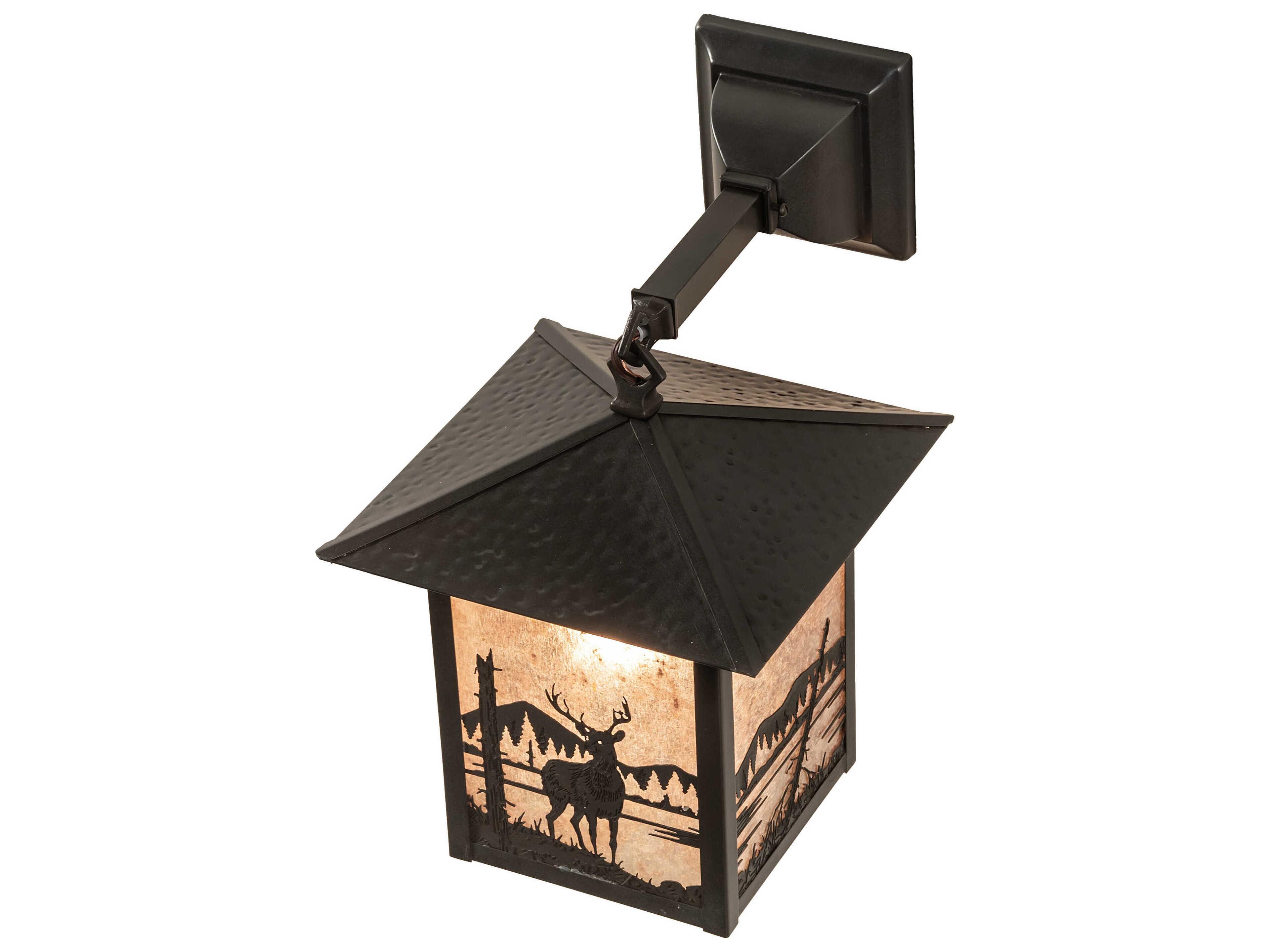 Meyda Seneca 1-Light Craftsman Brown Wall Sconce