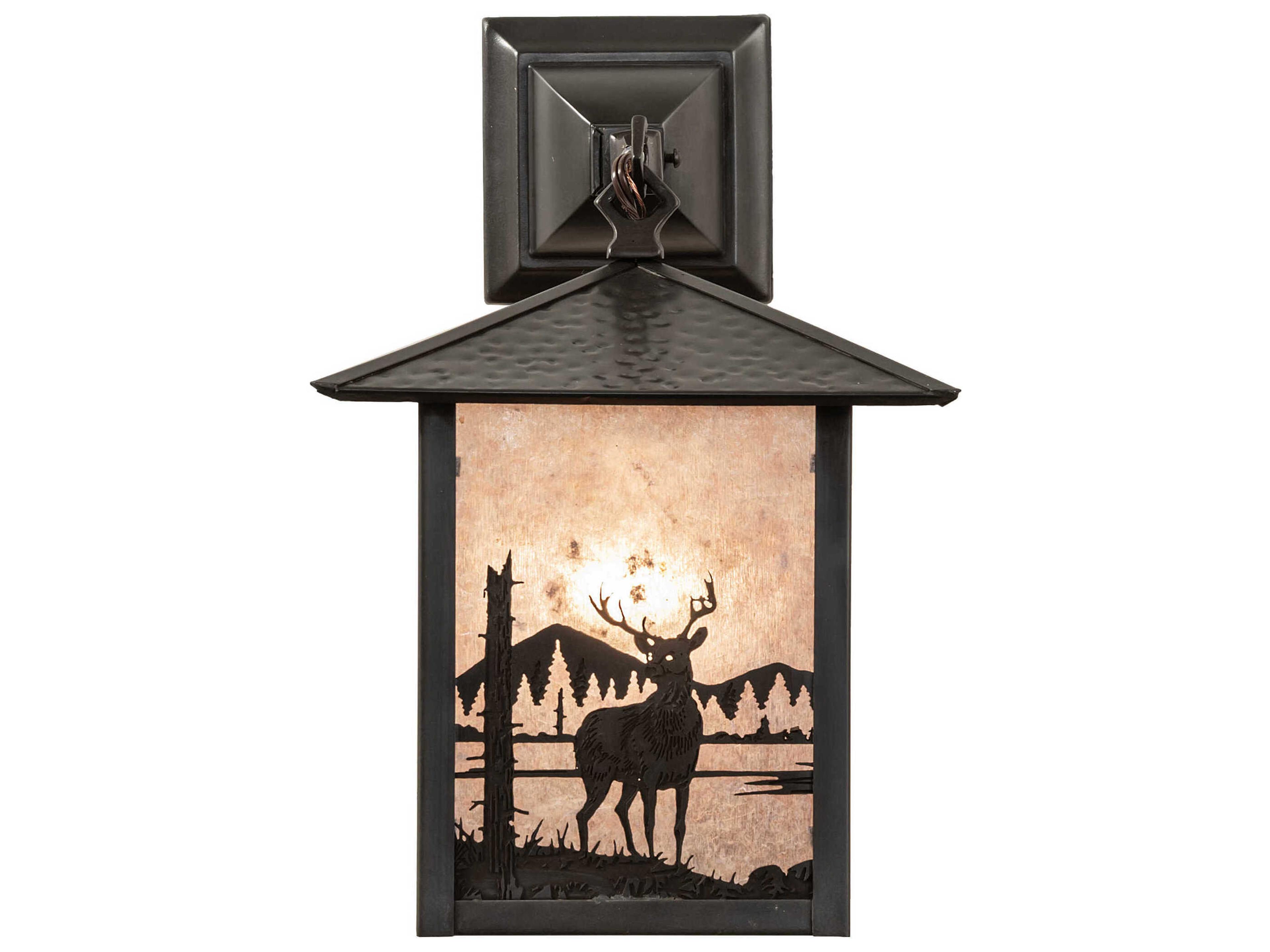 Meyda Seneca 1-Light Craftsman Brown Wall Sconce