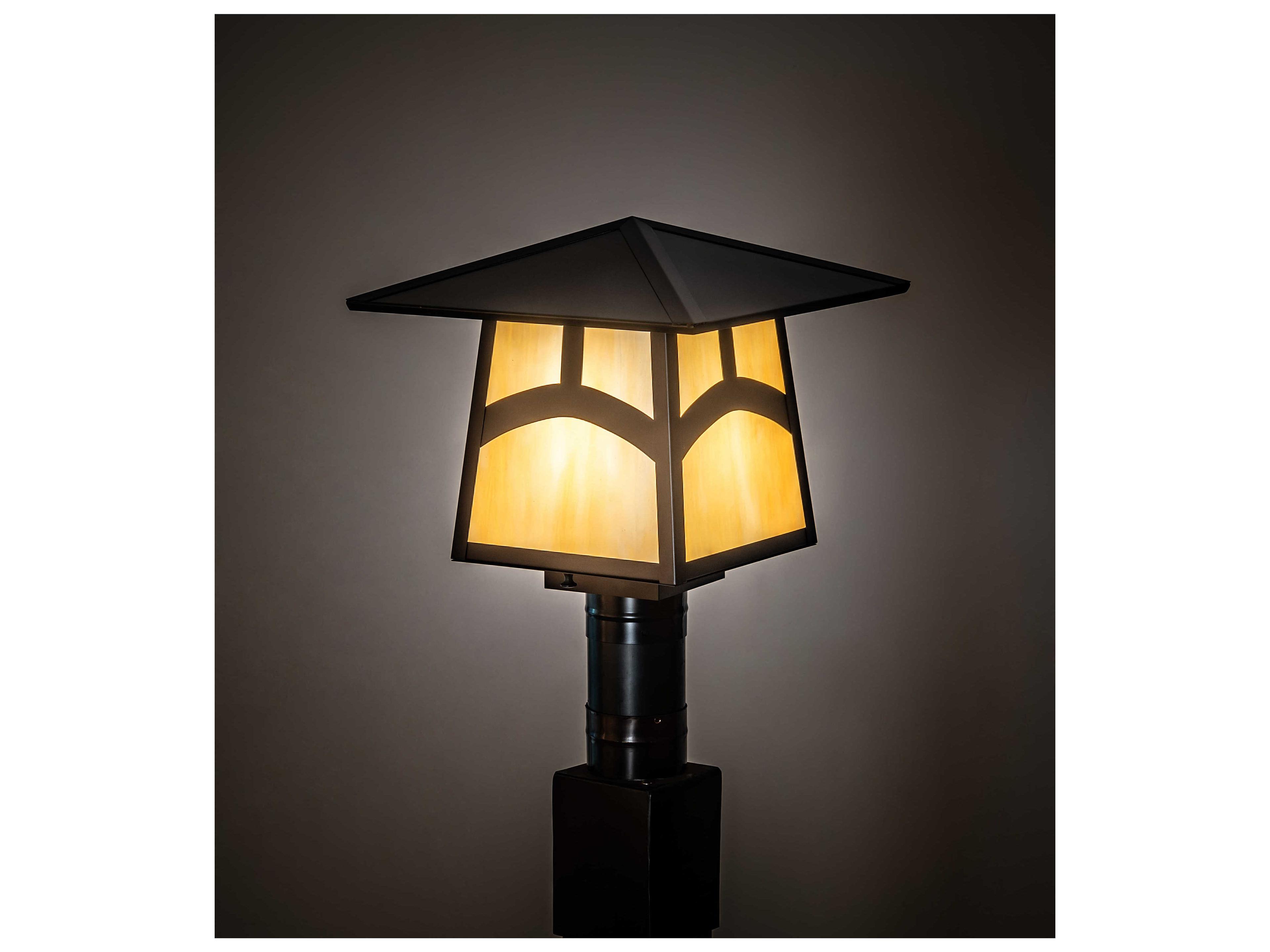 Meyda Stillwater Hill Top 1 - Light Glass Outdoor Post Light