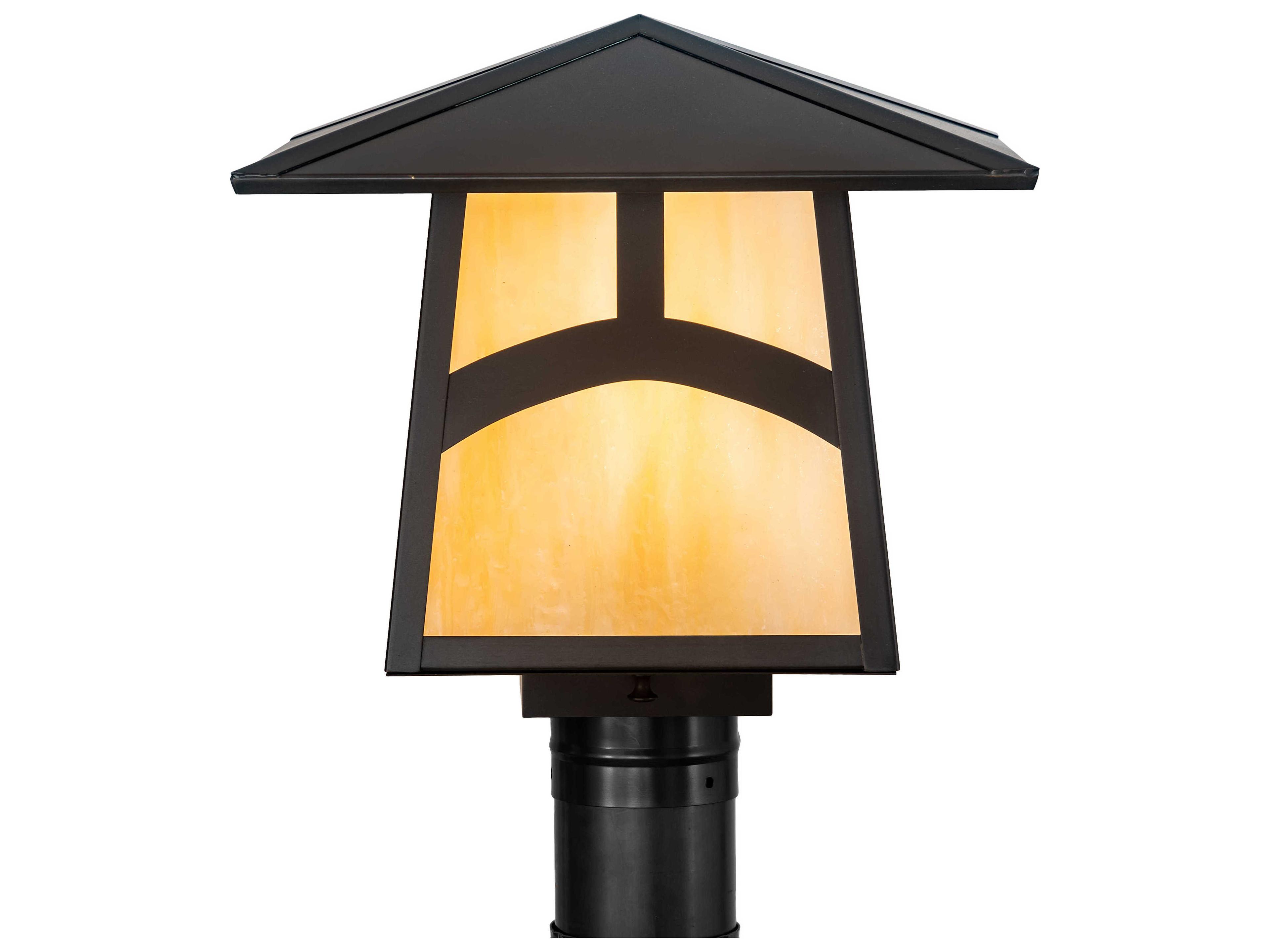 Meyda Stillwater Hill Top 1 - Light Glass Outdoor Post Light