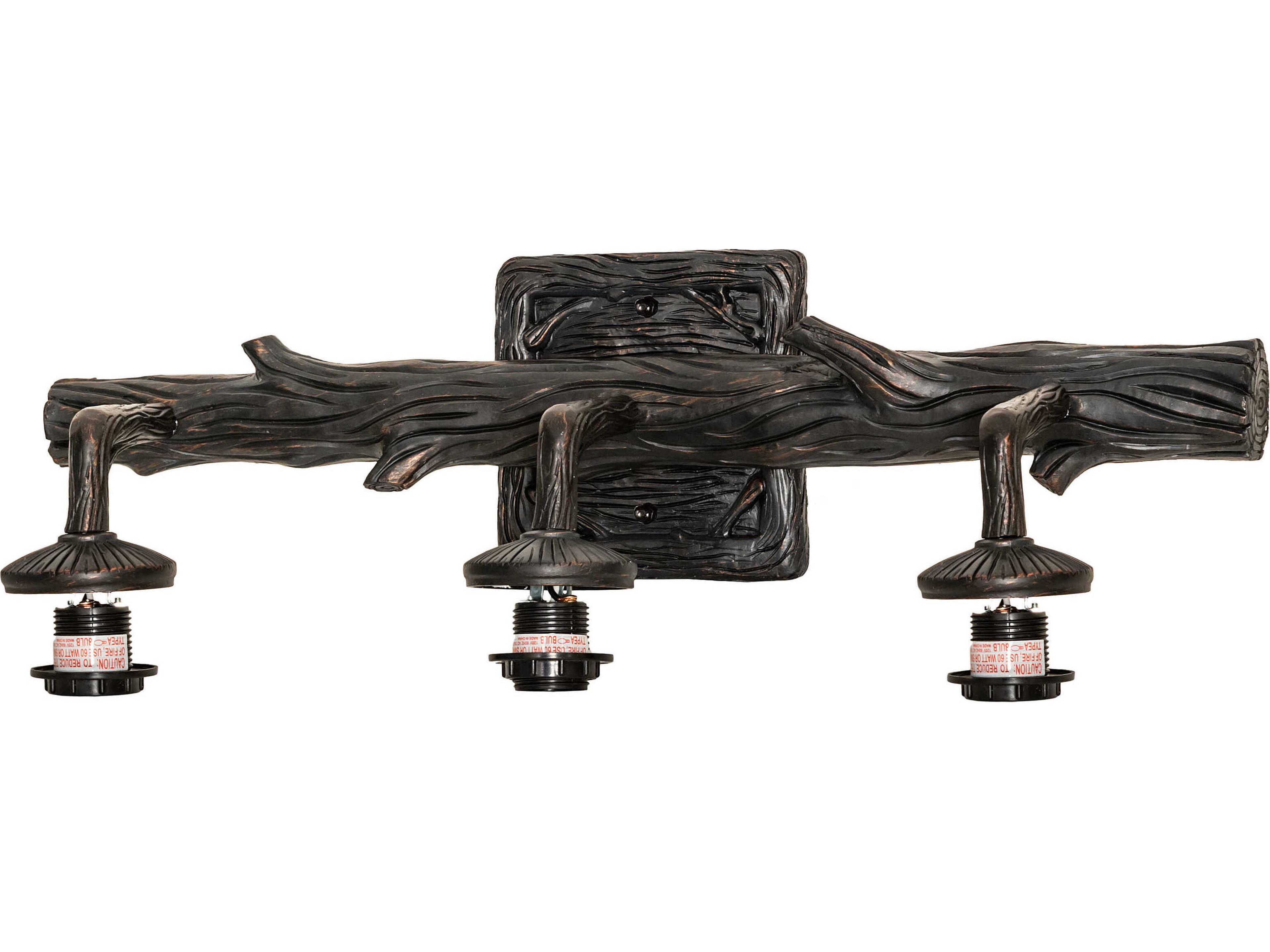 Branches 3-Light Brown Vanity Light