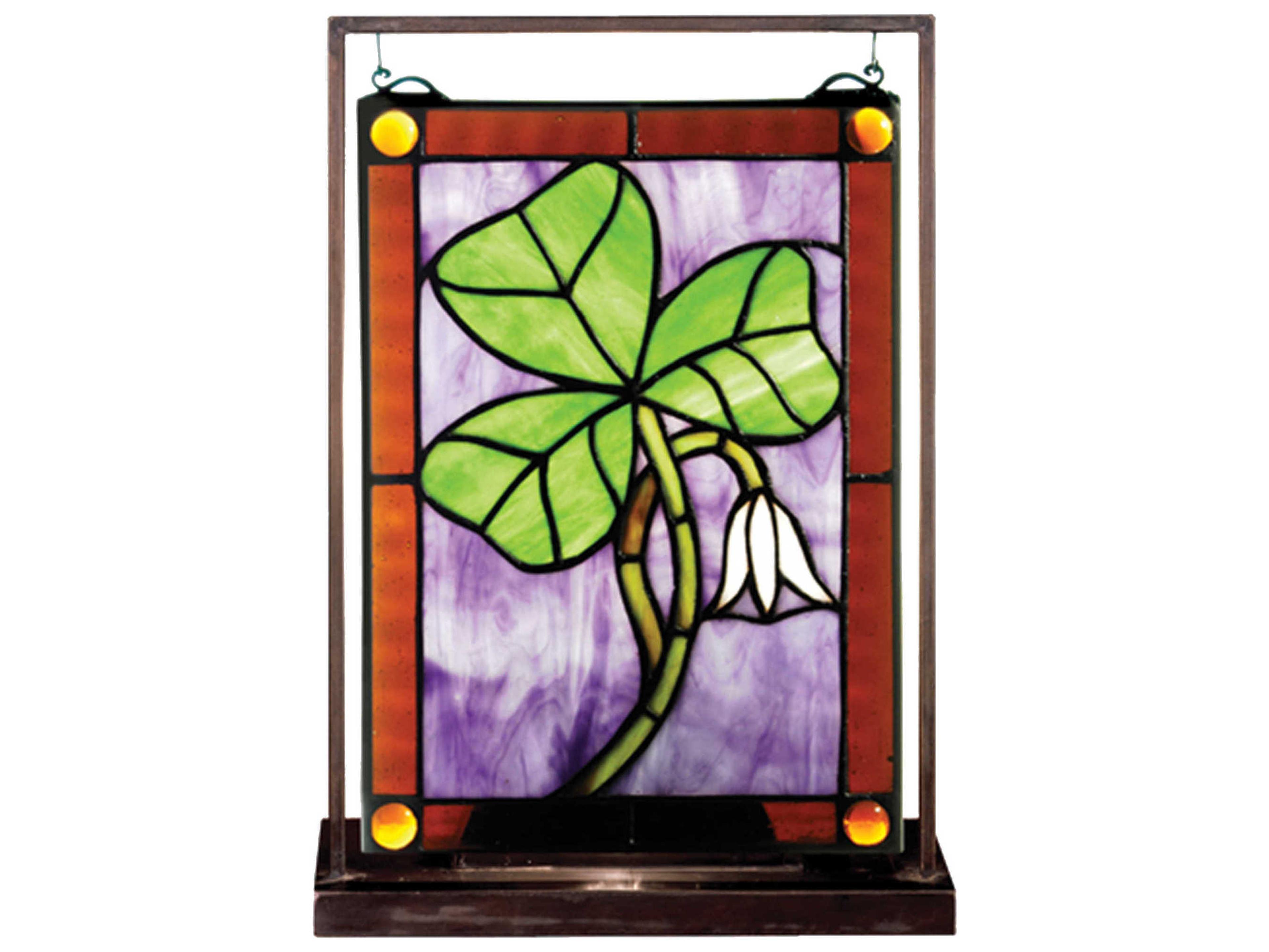 Shamrock Lighted Mini Tabletop Window