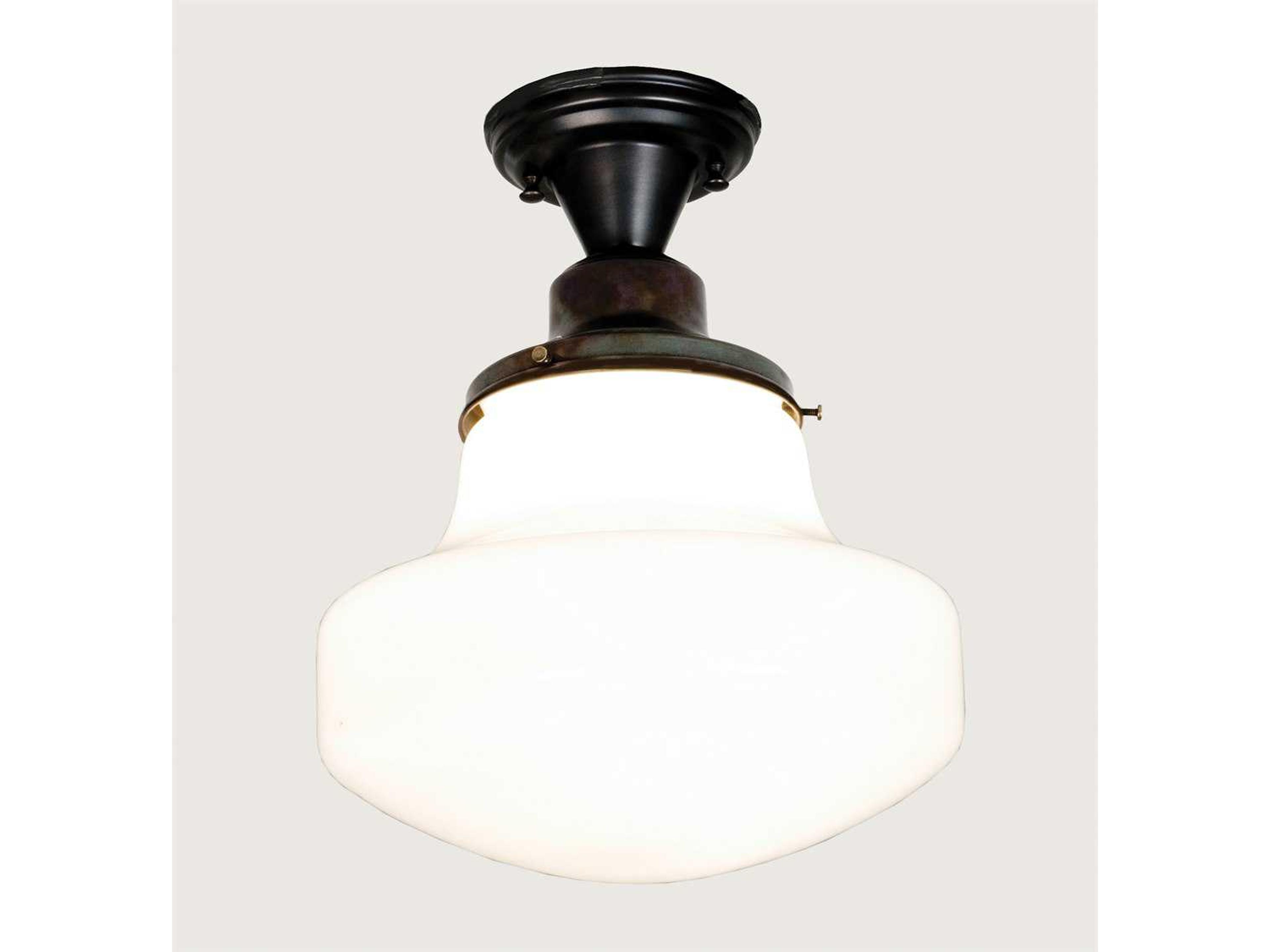 Revival 1-Light Black Traditional Semi Flush Mount