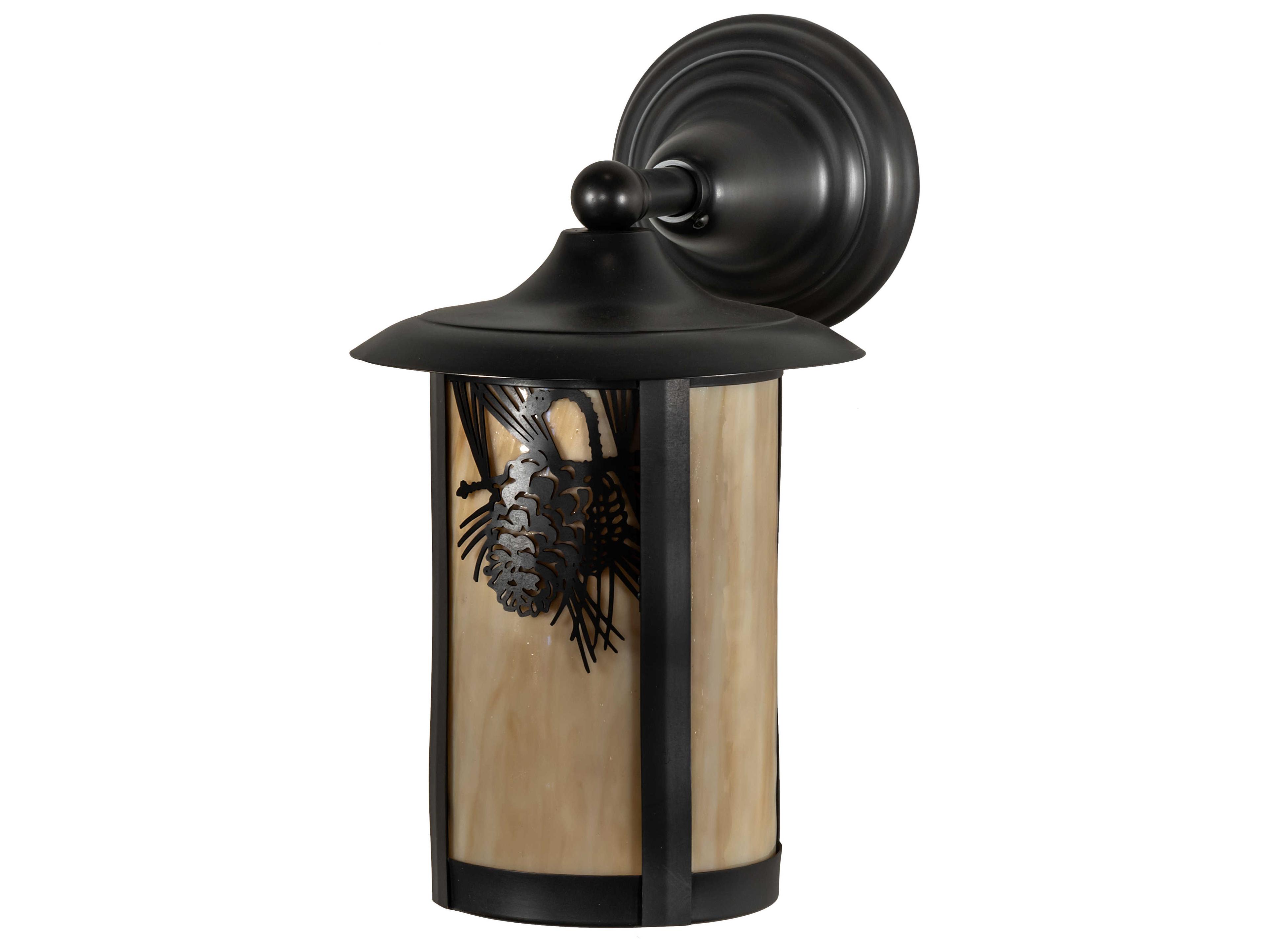 Meyda Fulton 1 - Light Glass Rustic Lodge Outdoor Wall Light