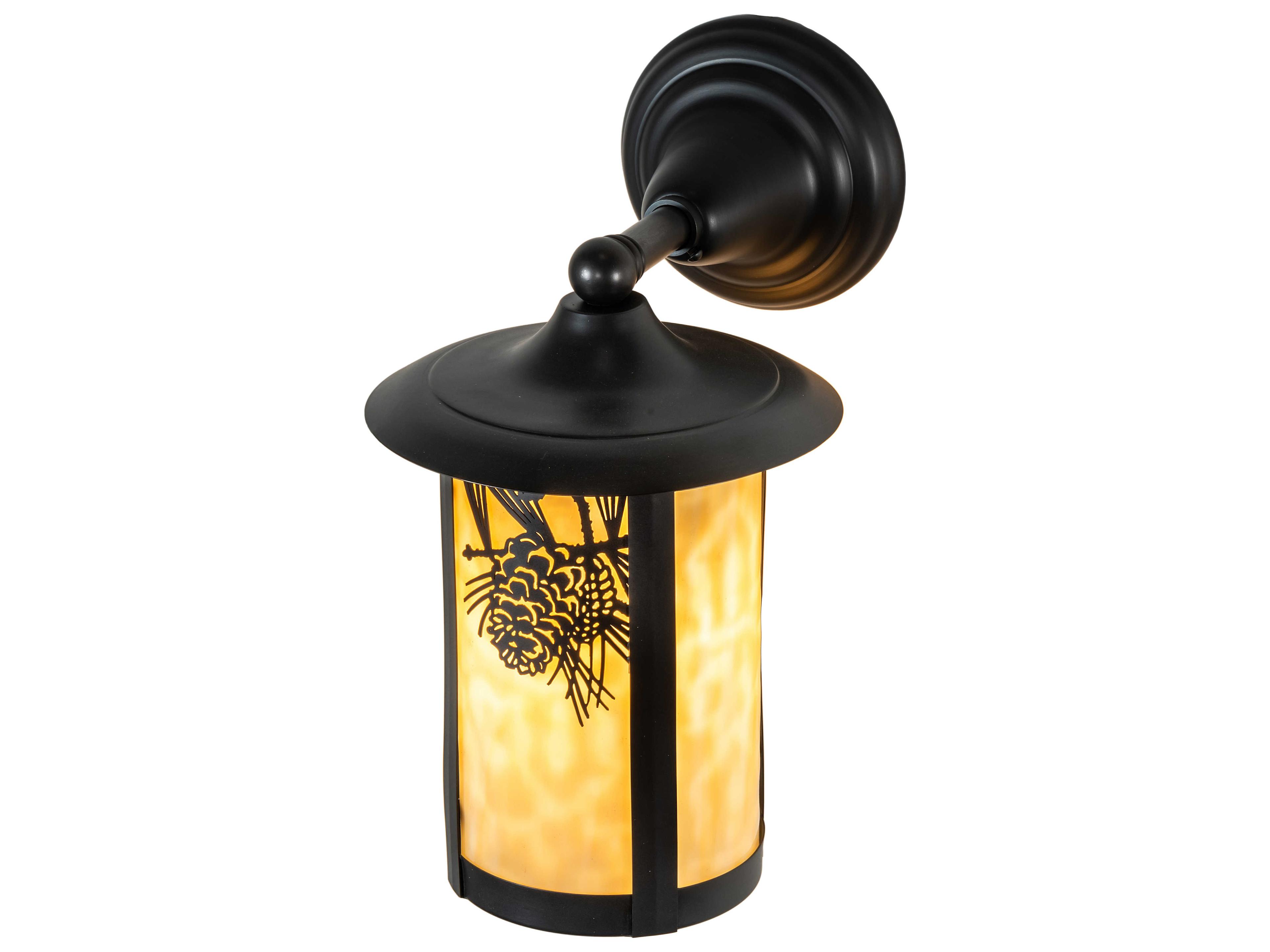 Meyda Fulton 1 - Light Glass Rustic Lodge Outdoor Wall Light