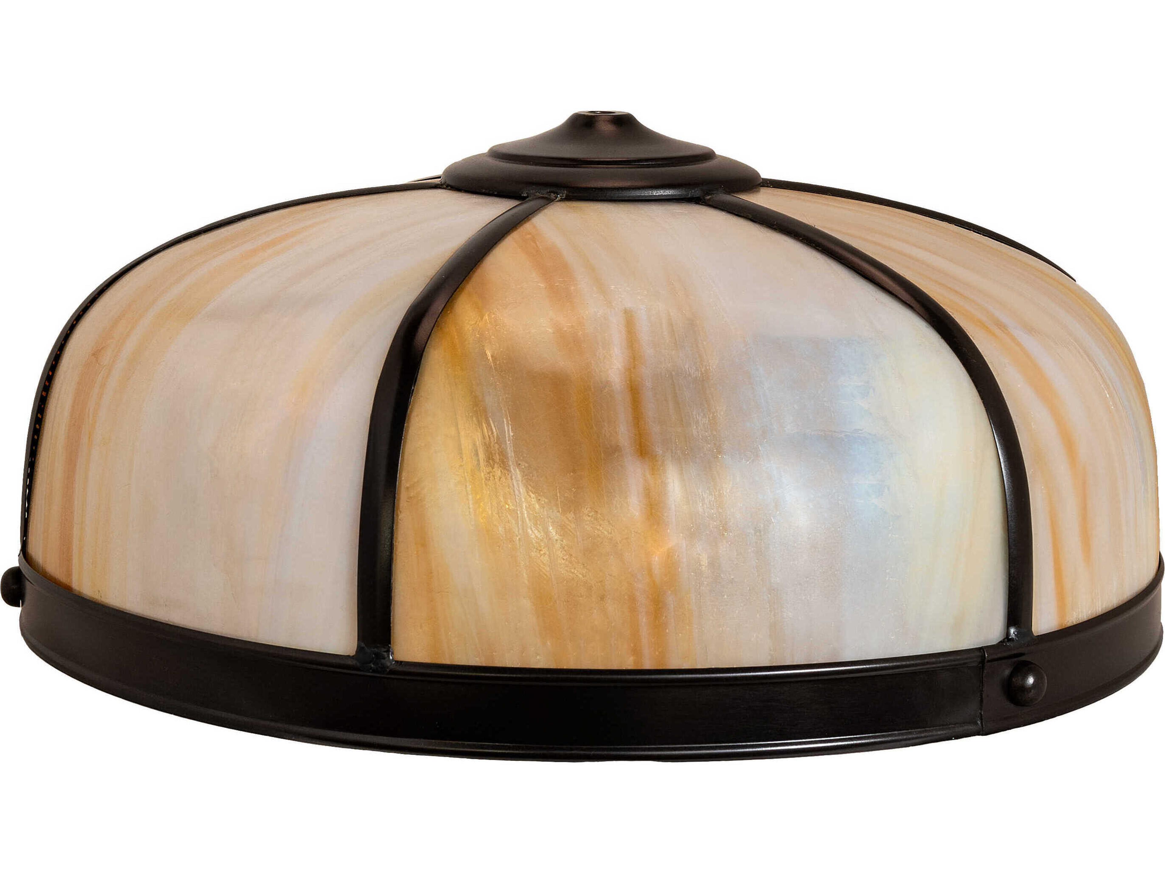 18" Brown / Beige Glass Shade