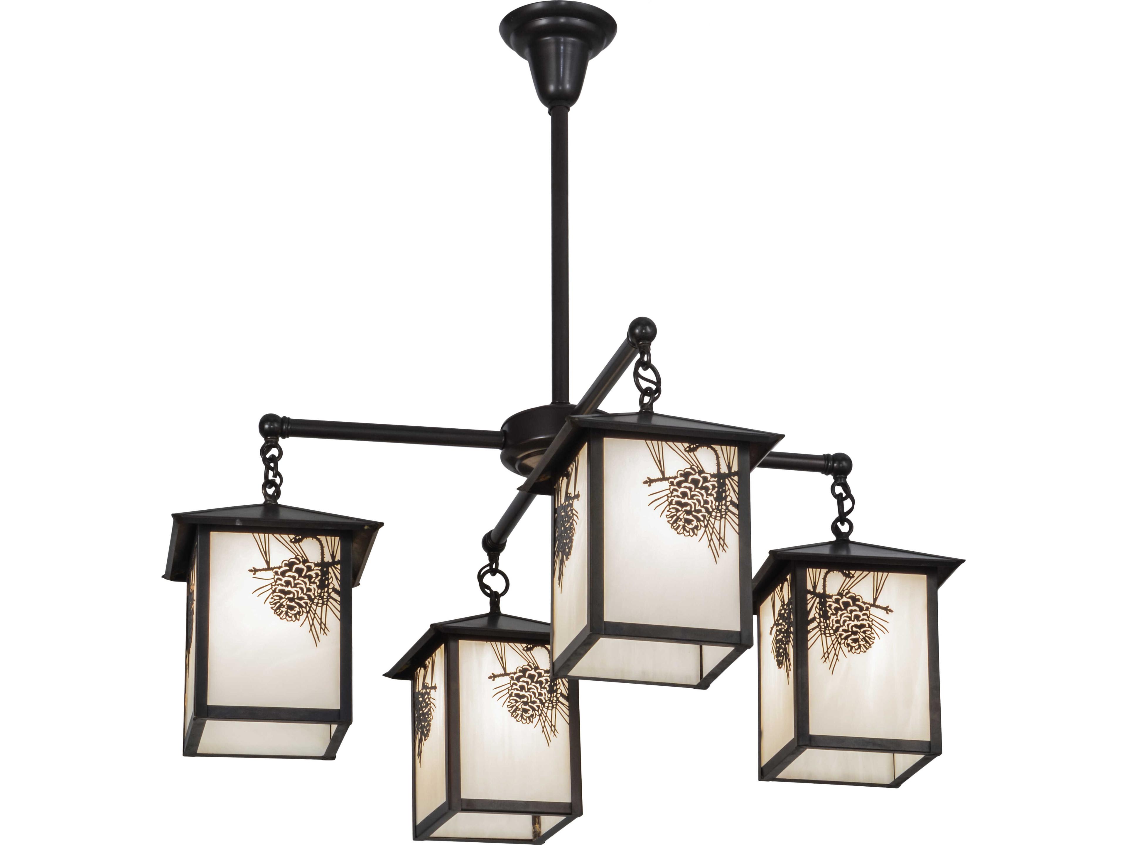 Meyda Seneca 4-Light Brown Traditional Chandelier