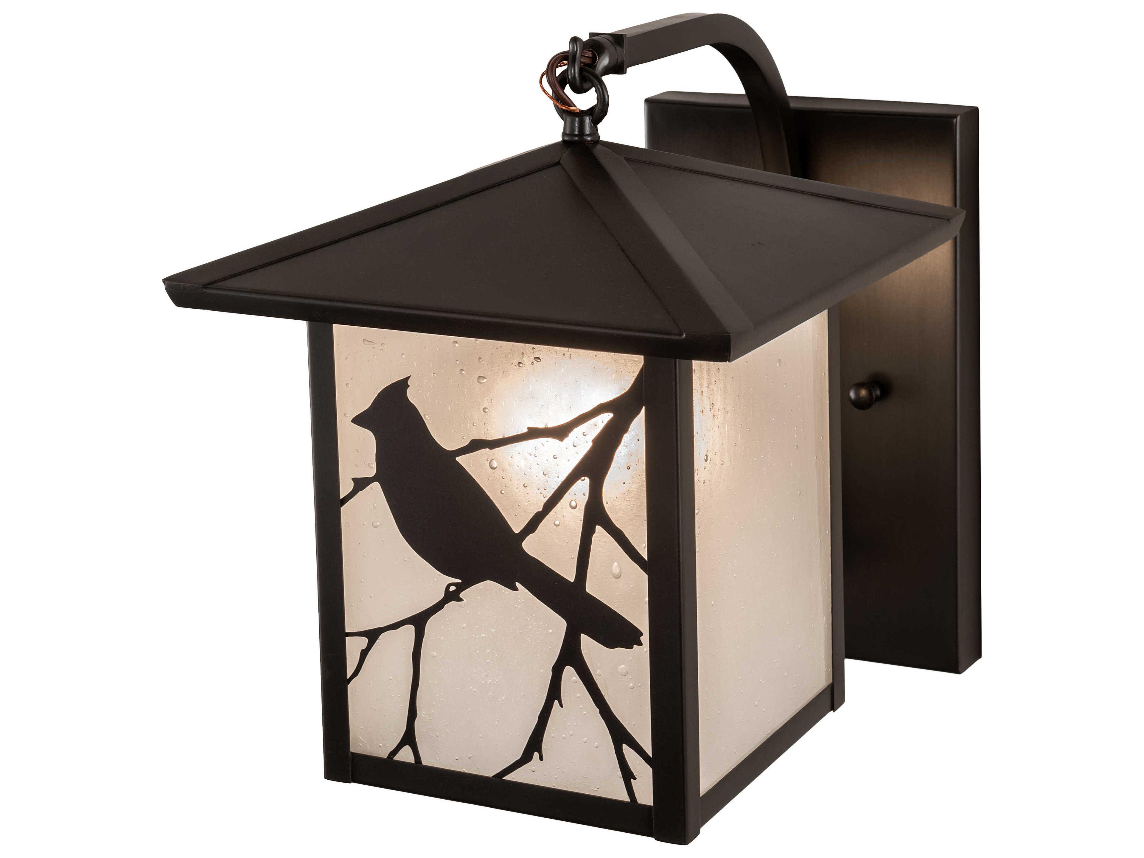 Meyda Seneca Song Bird 1 - Light Glass Outdoor Wall Light
