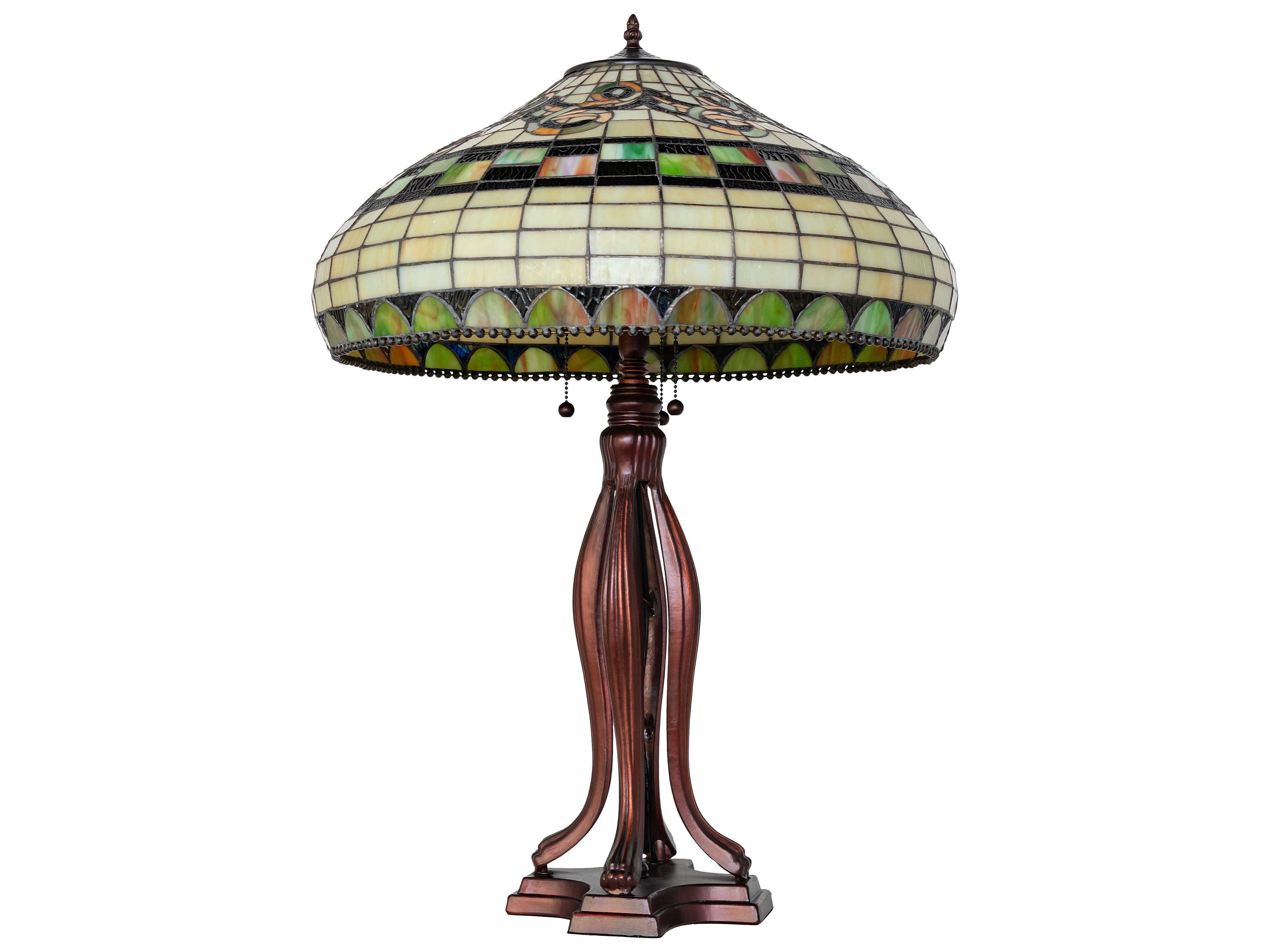 Meyda Tiffany Edwardian Mahogany Bronze Buffet Lamp