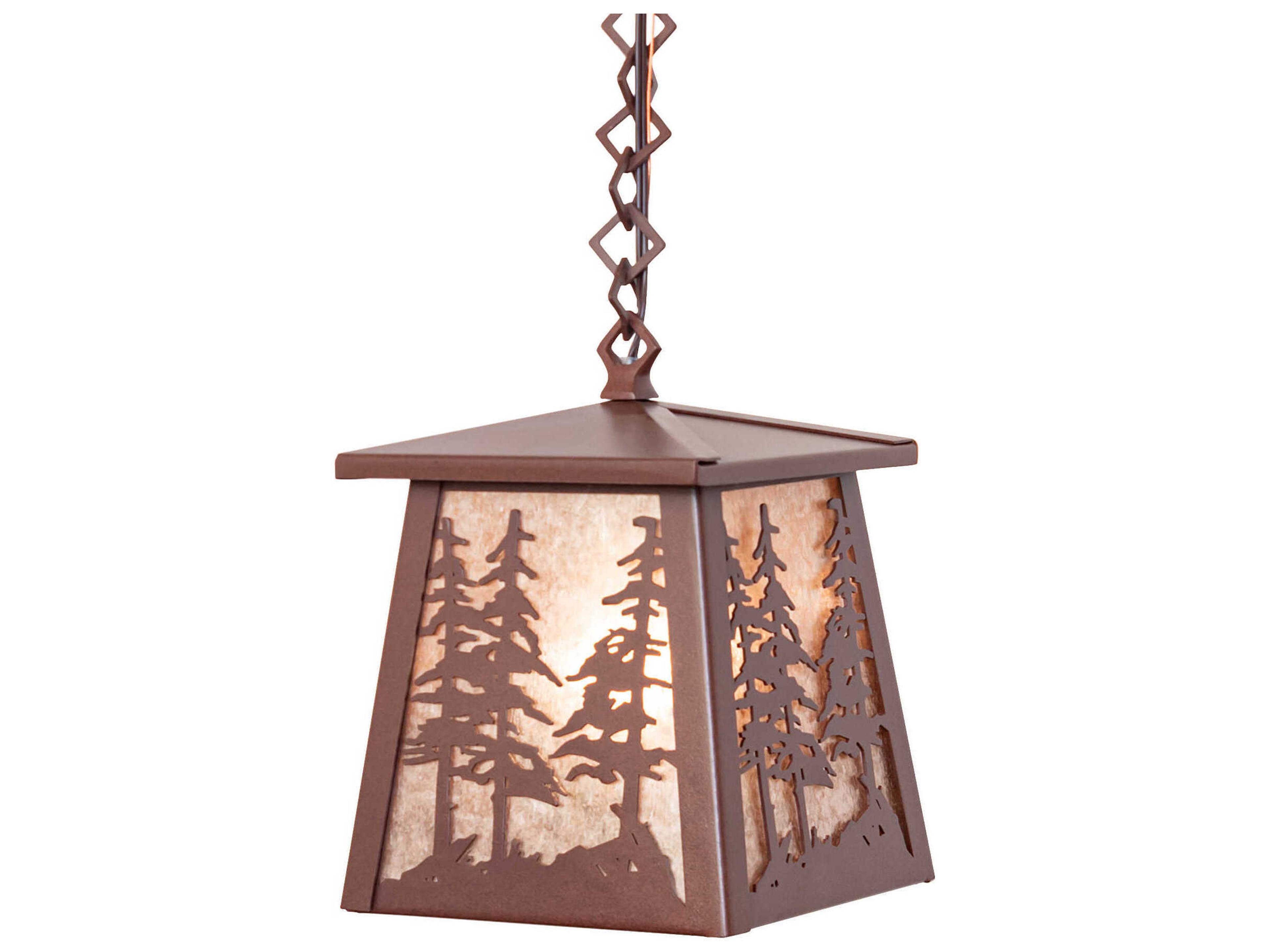 Stillwater Tall Pines 1-Light Rust Mini Pendant