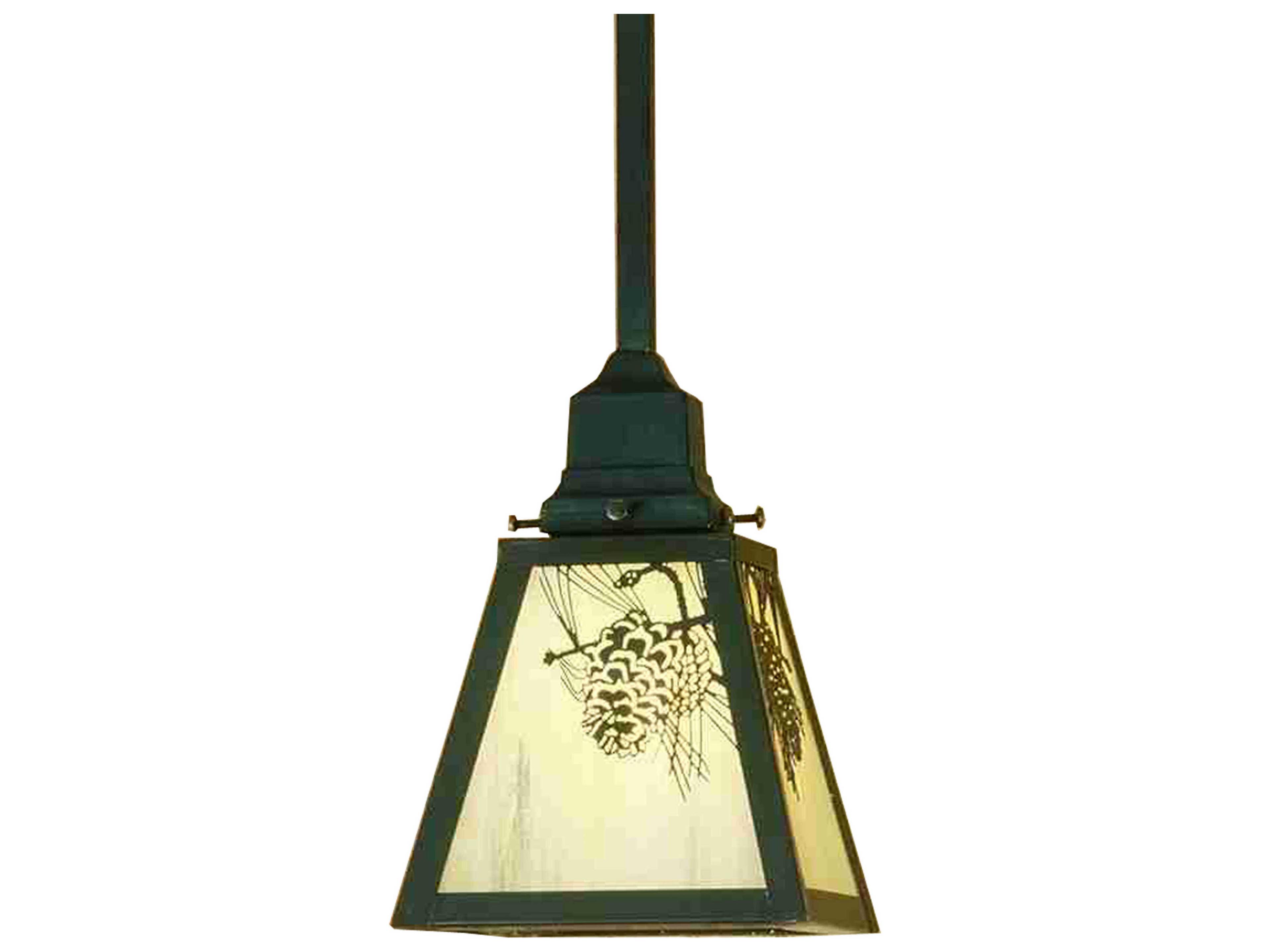 Winter Pine 1-Light Black Traditional Mini Pendant