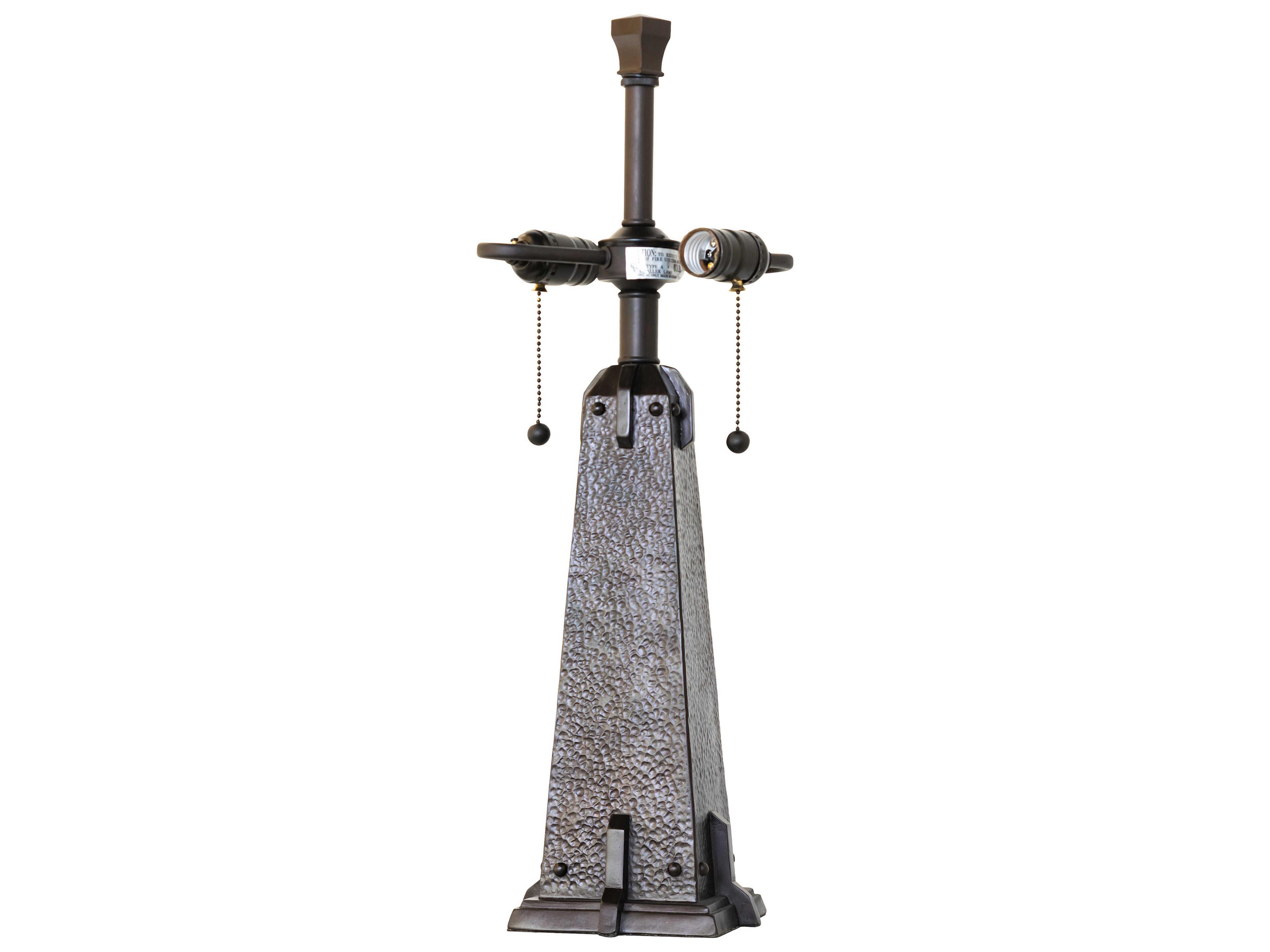 Mission Mahogany Bronze Table Lamp Base