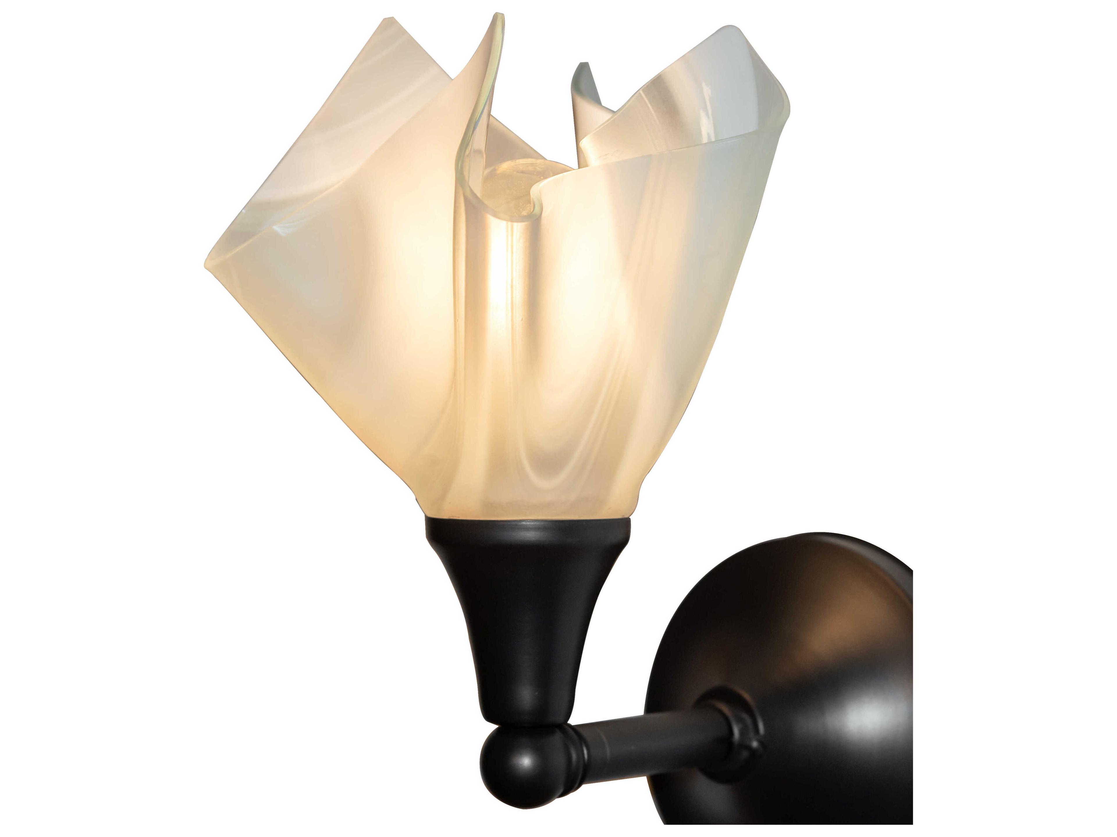 Meyda Metro Craftsman Brown White Glass Wall Sconce