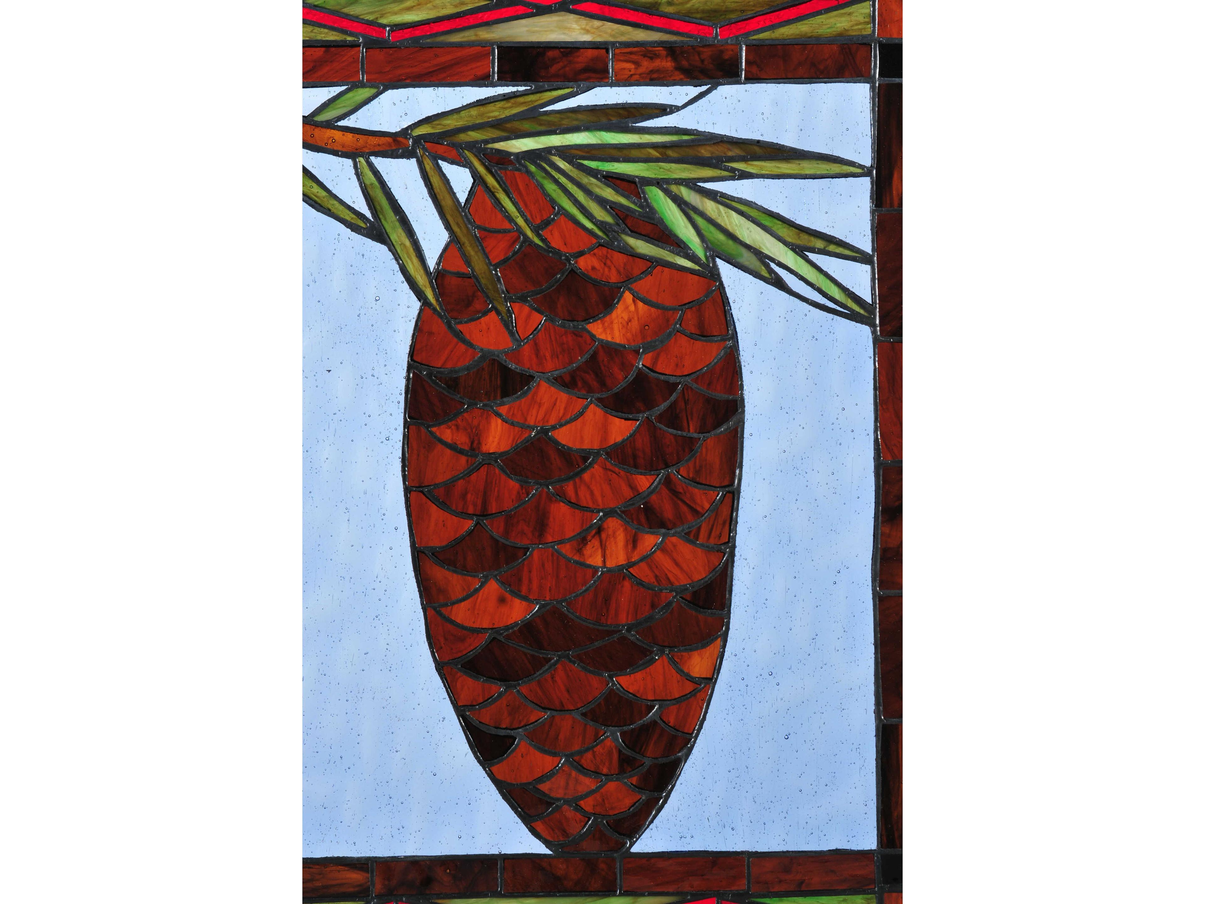 Meyda Pinecone-Stained Glass Window