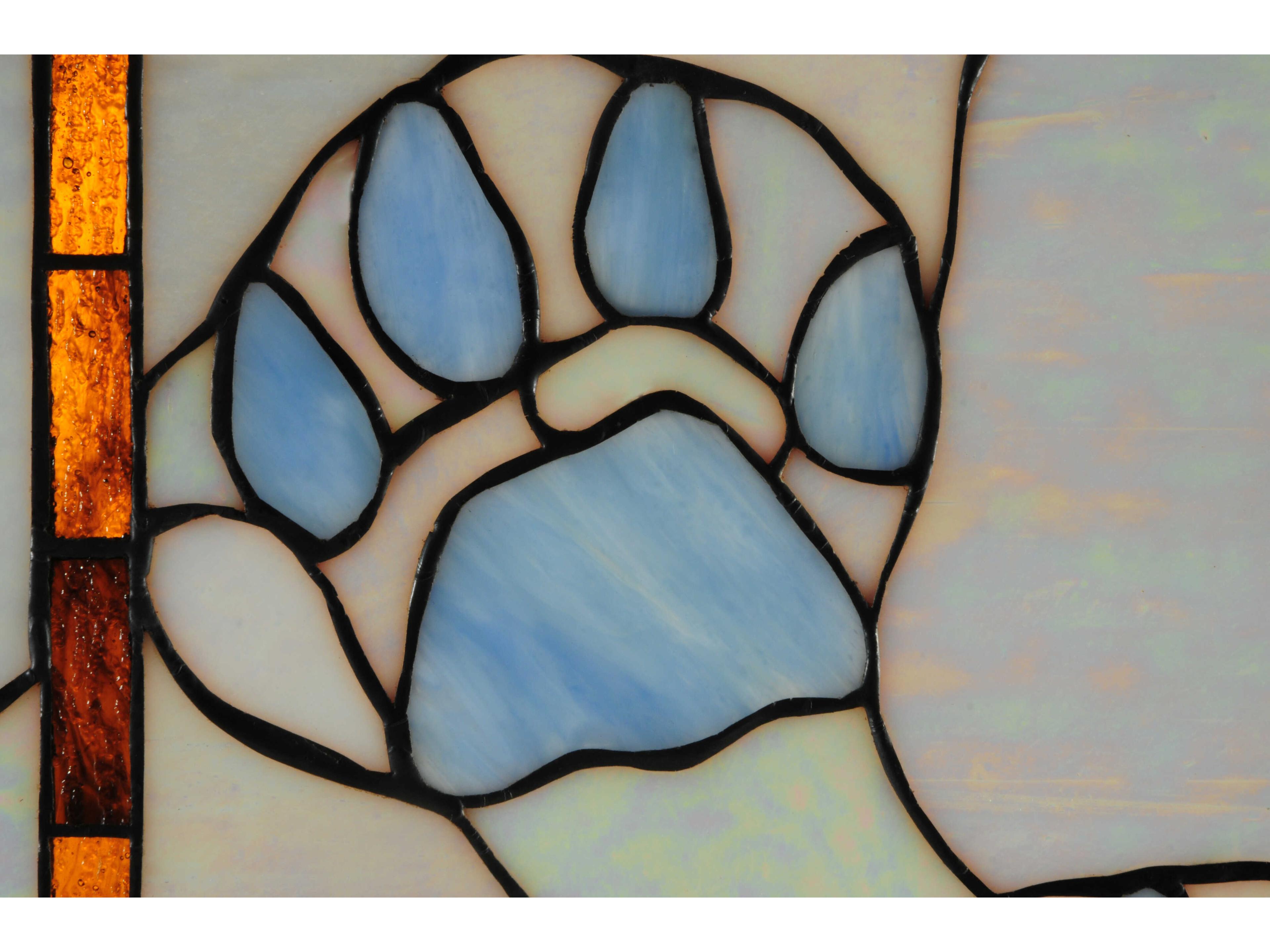 Meyda Deer & Cougar Tracks Stained Glass Window