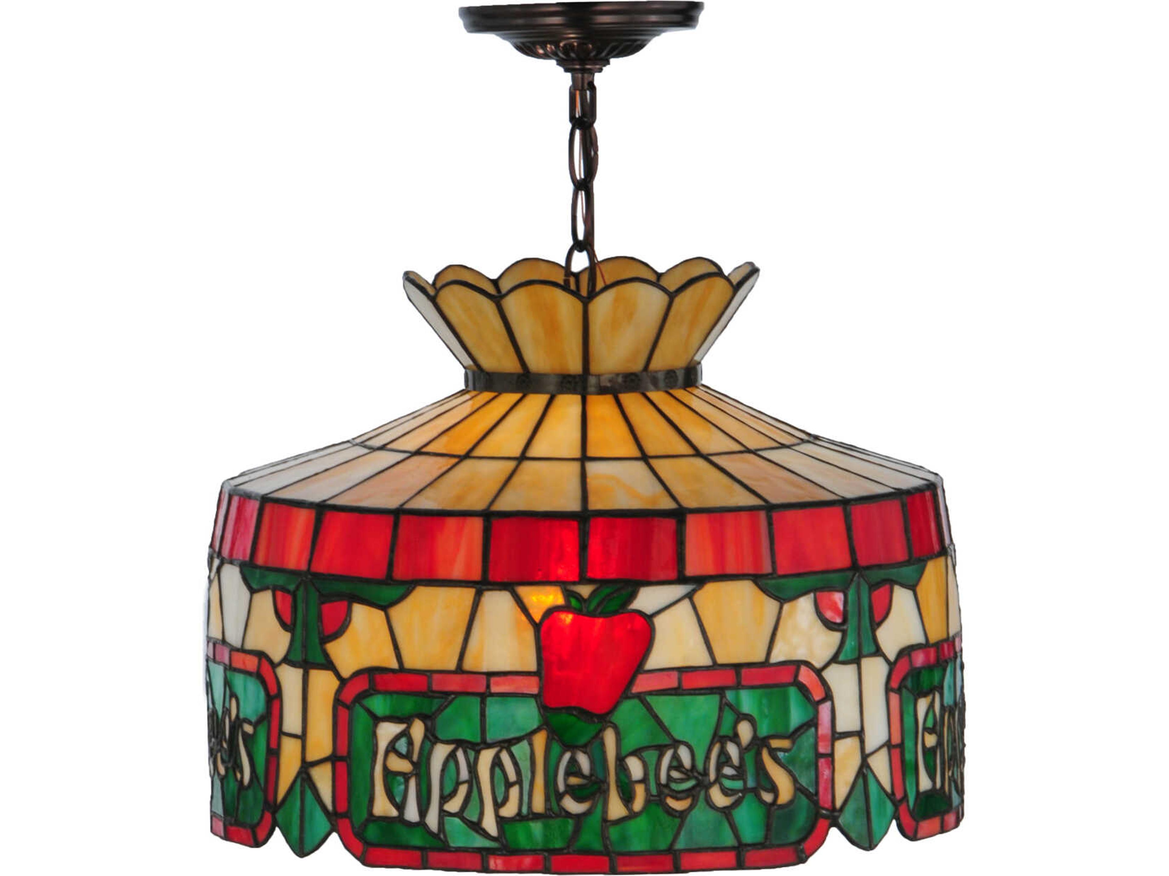 Applebee's 1-Light Brown Traditional Pendant