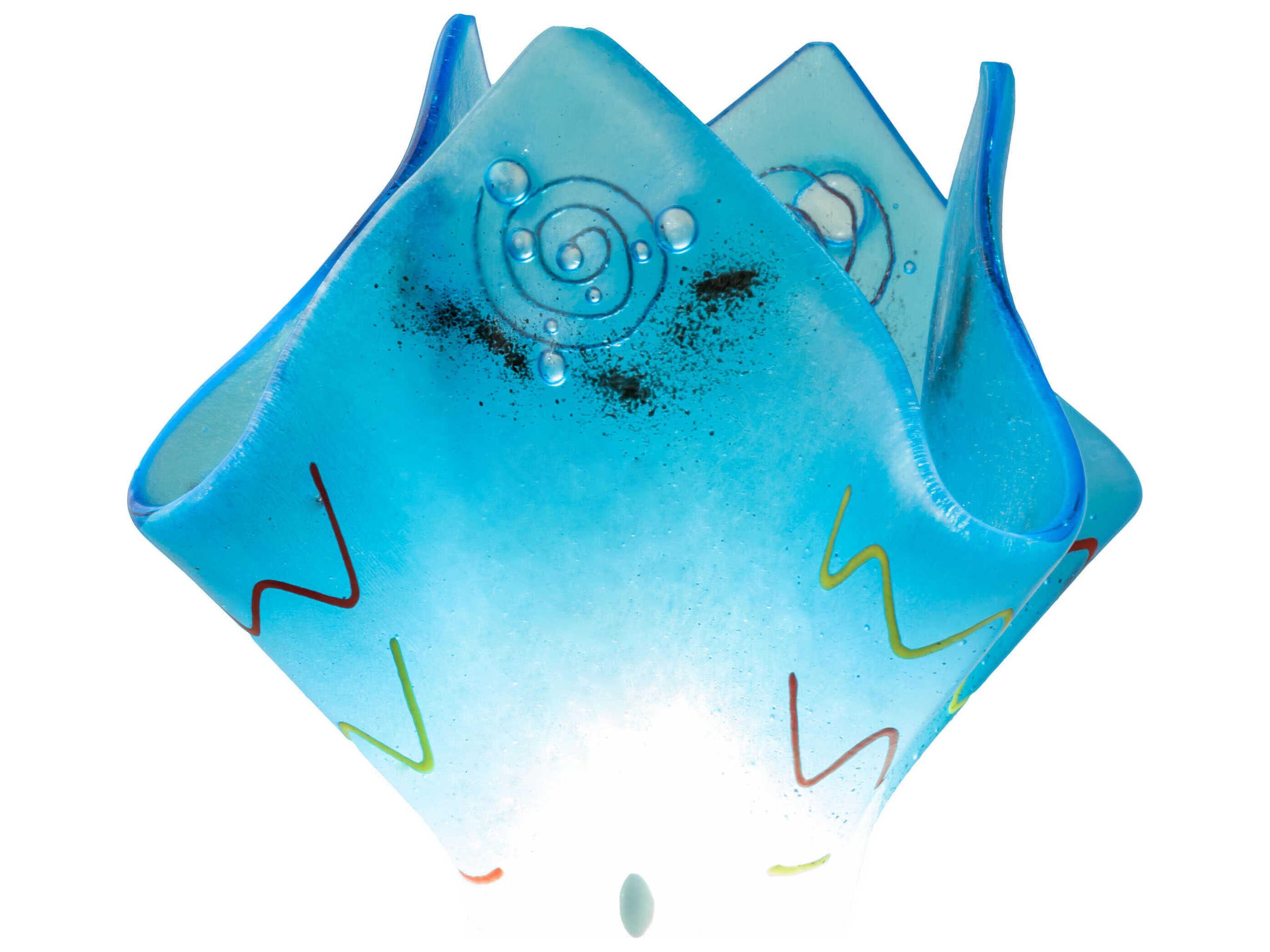 Green / Blue / Clear 9" Metro Fusion Electra Handkerchief Shade