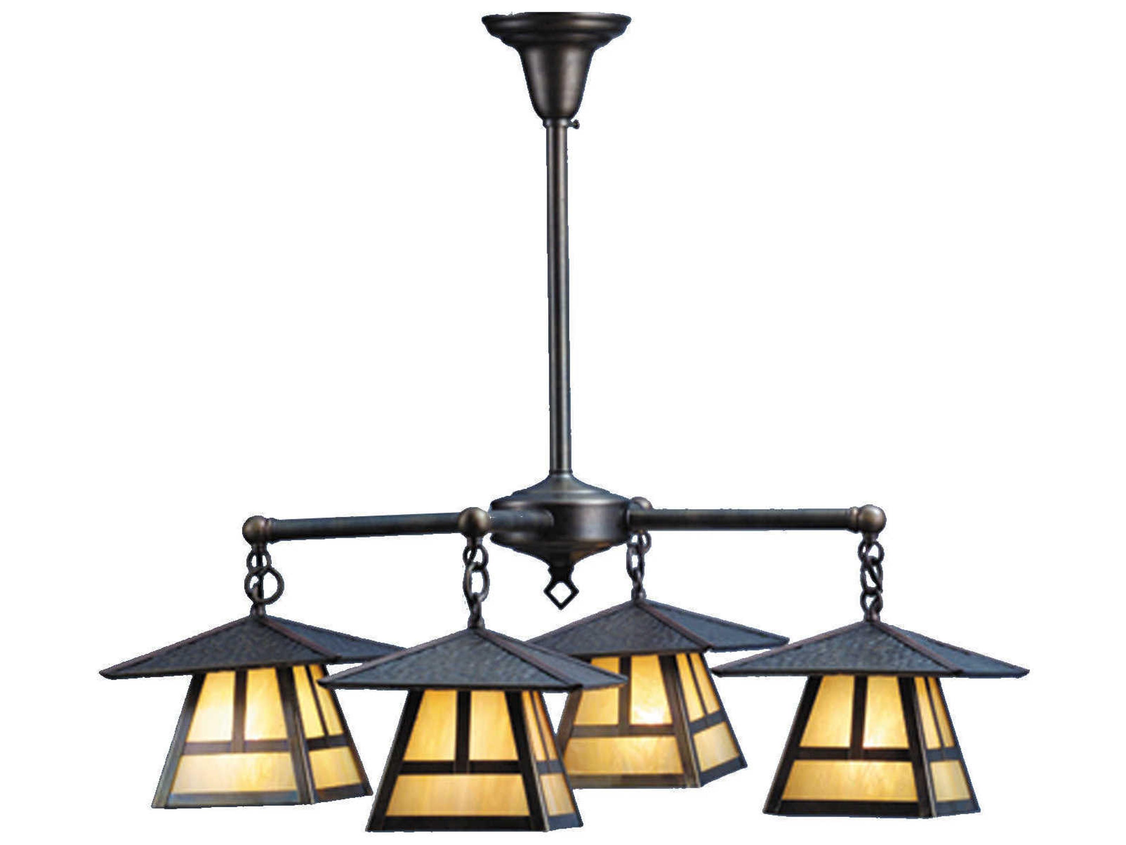 Stillwater 4-Light Black Traditional Geometric Chandelier