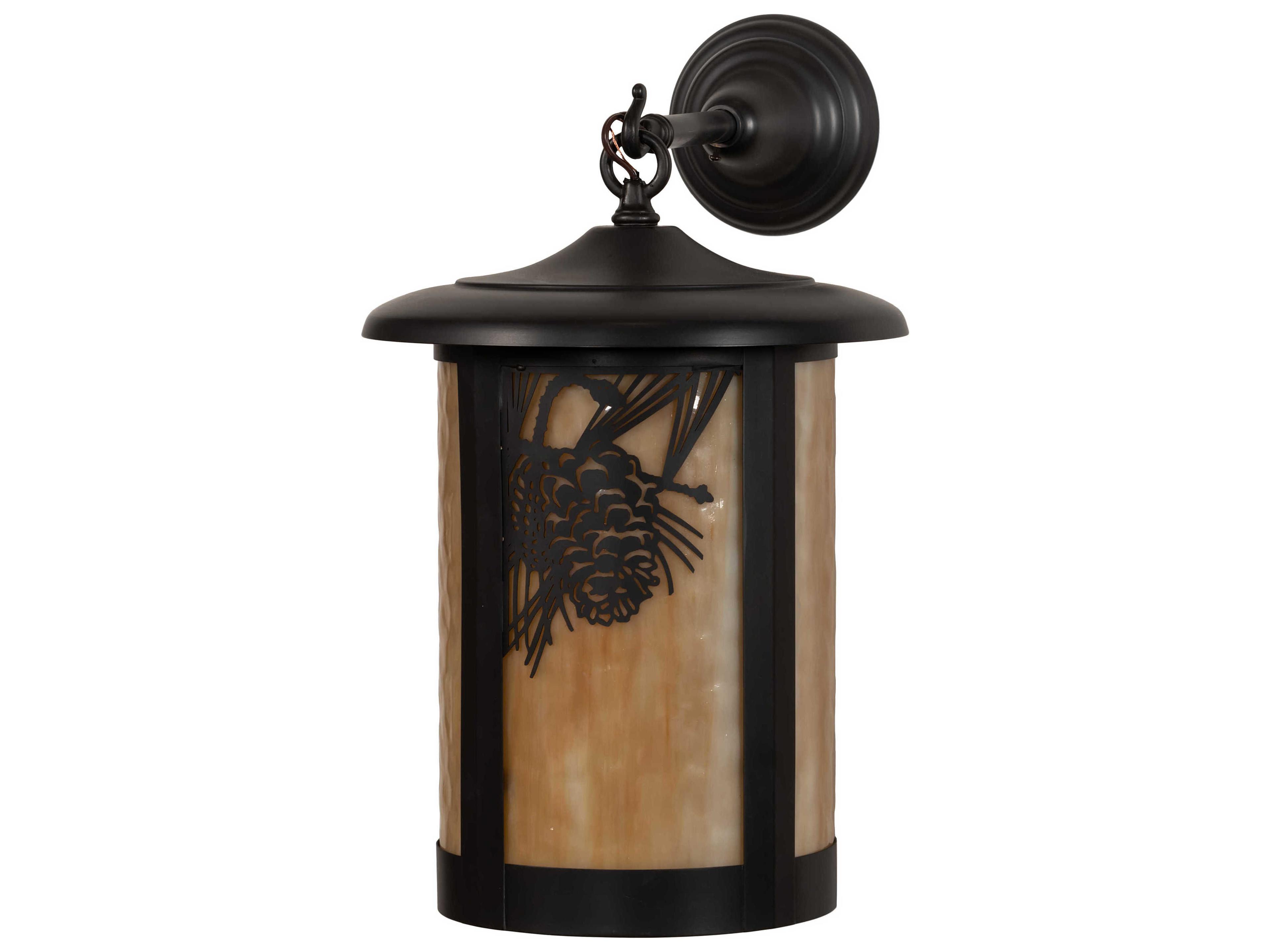 Meyda Fulton 1 - Light Glass Rustic Lodge Outdoor Wall Light