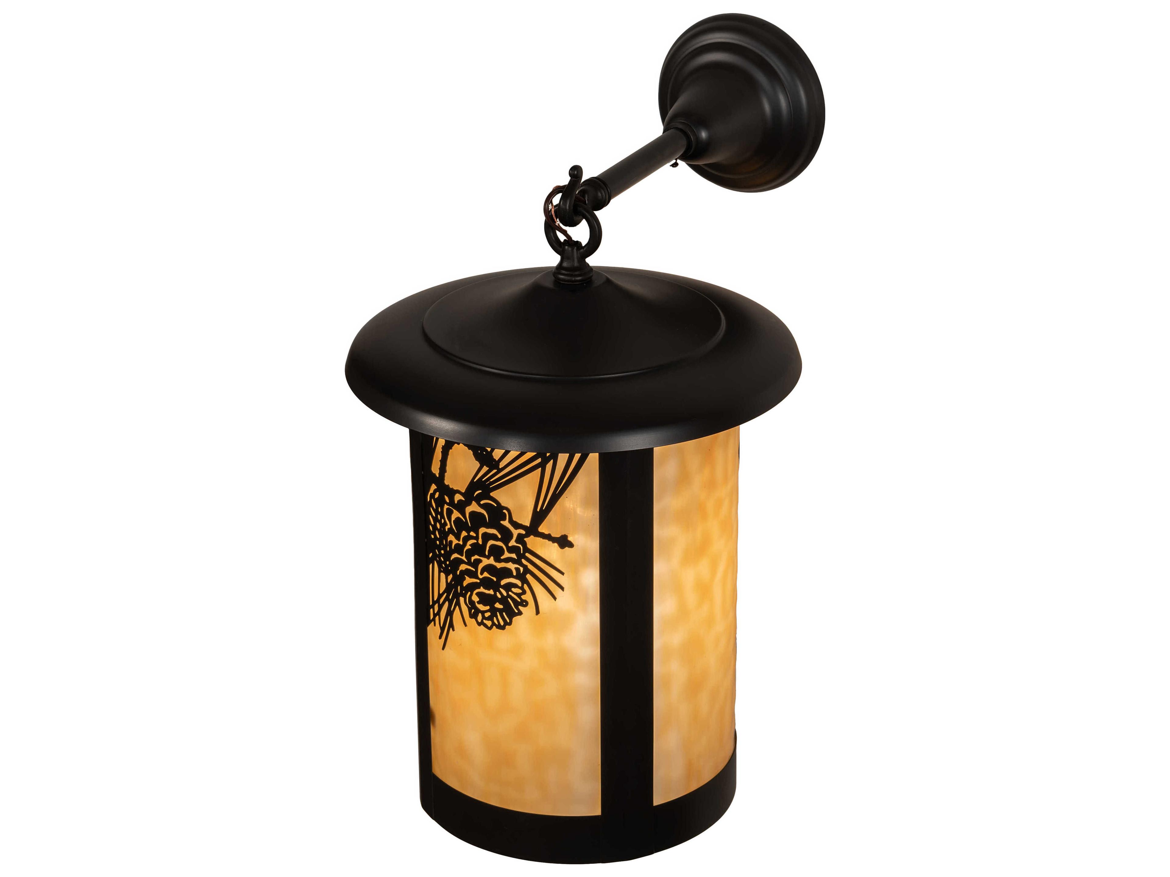 Meyda Fulton 1 - Light Glass Rustic Lodge Outdoor Wall Light