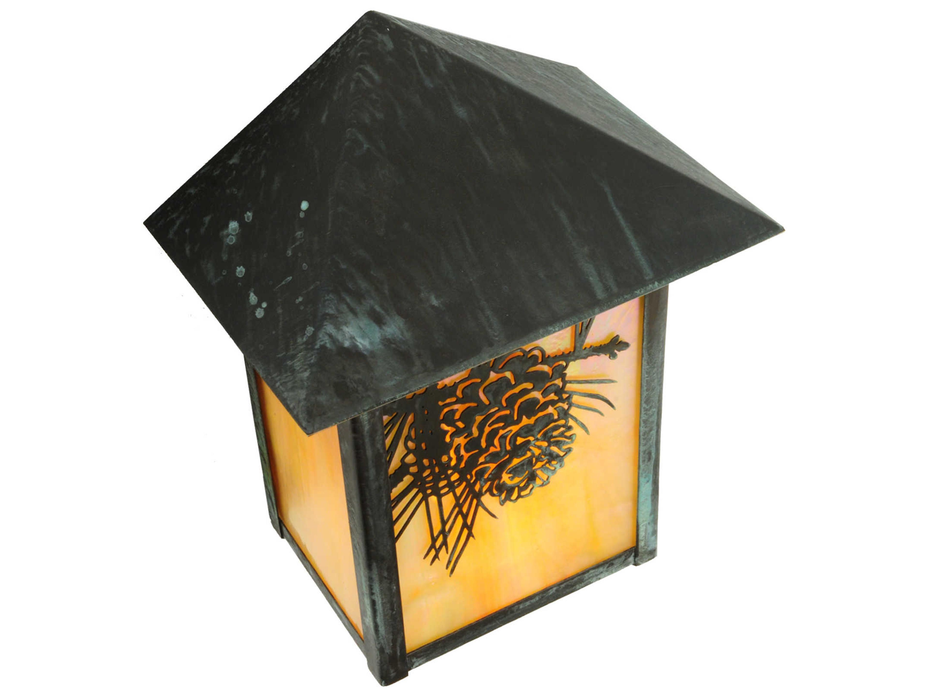 Meyda Seneca Winter Pine 1 - Light Glass Outdoor Wall Light